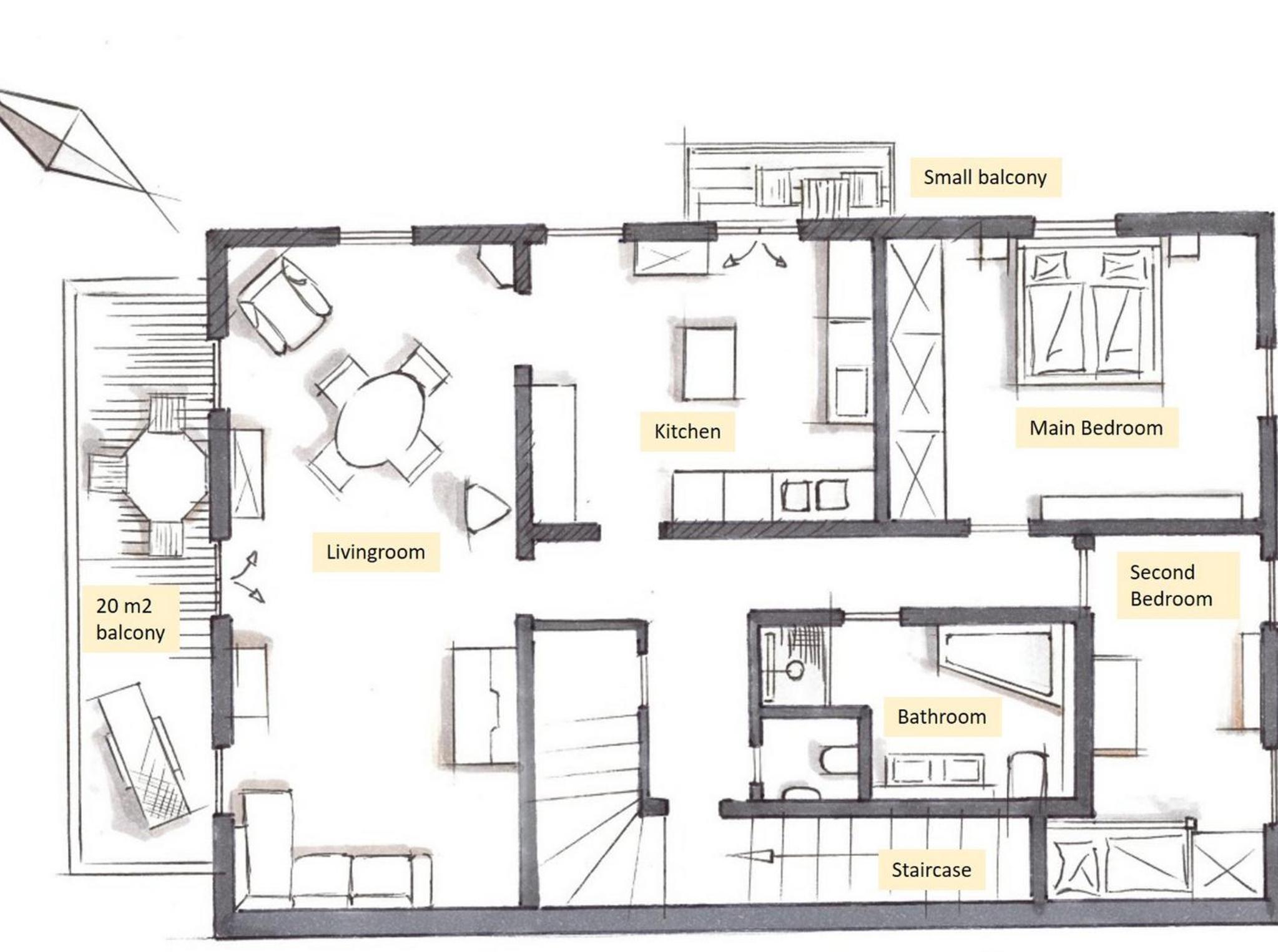 Two-Bedroom Apartment with Mountain View photo 2
