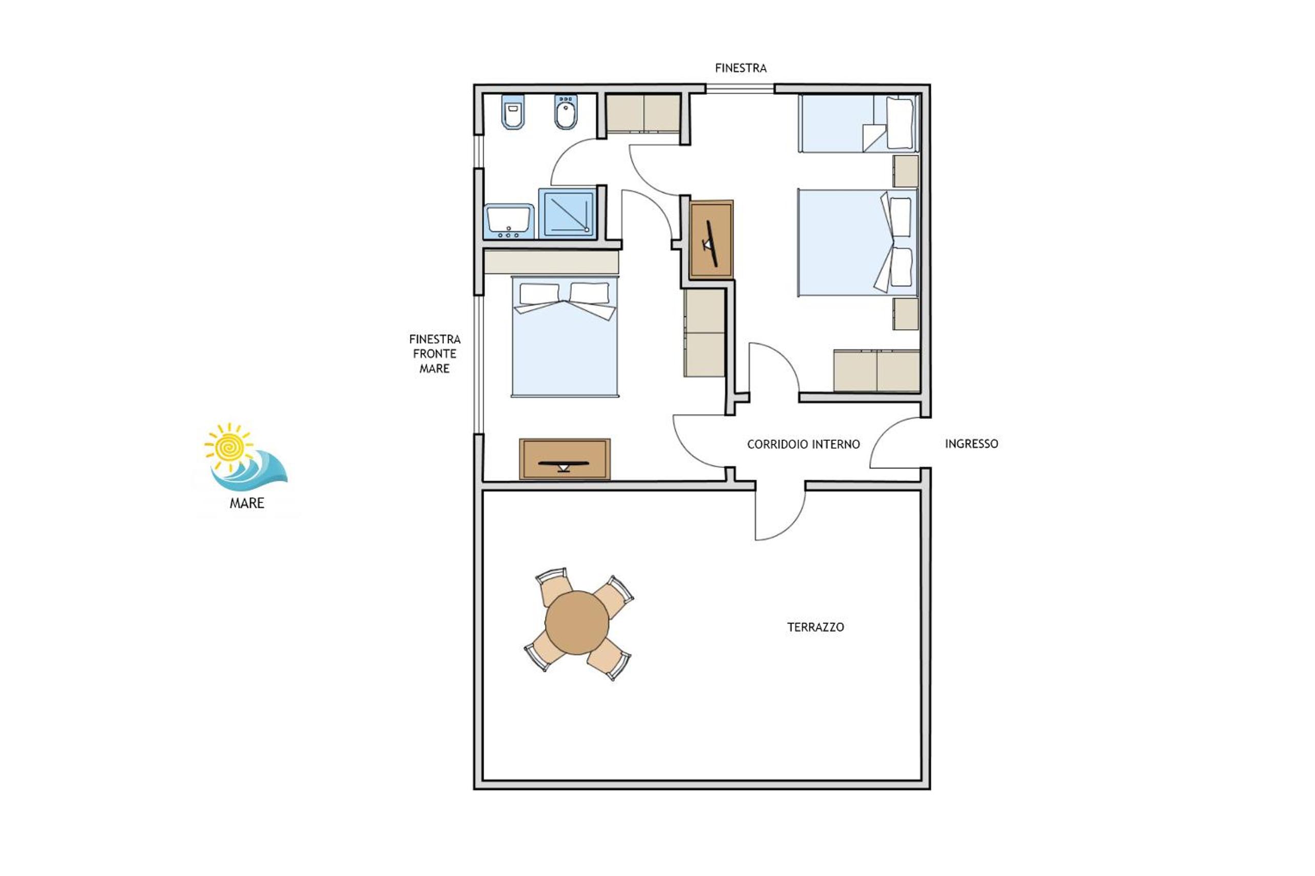 Family Room with Terrace