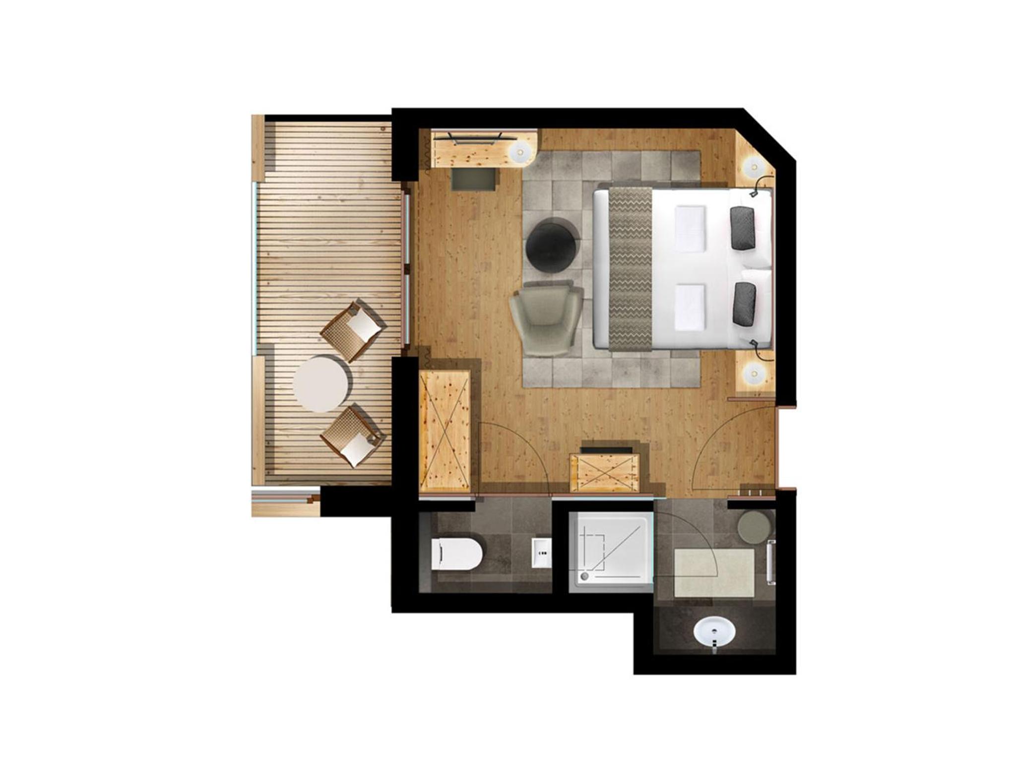 Zirben Deluxe Double Room with Balcony - Photo 5