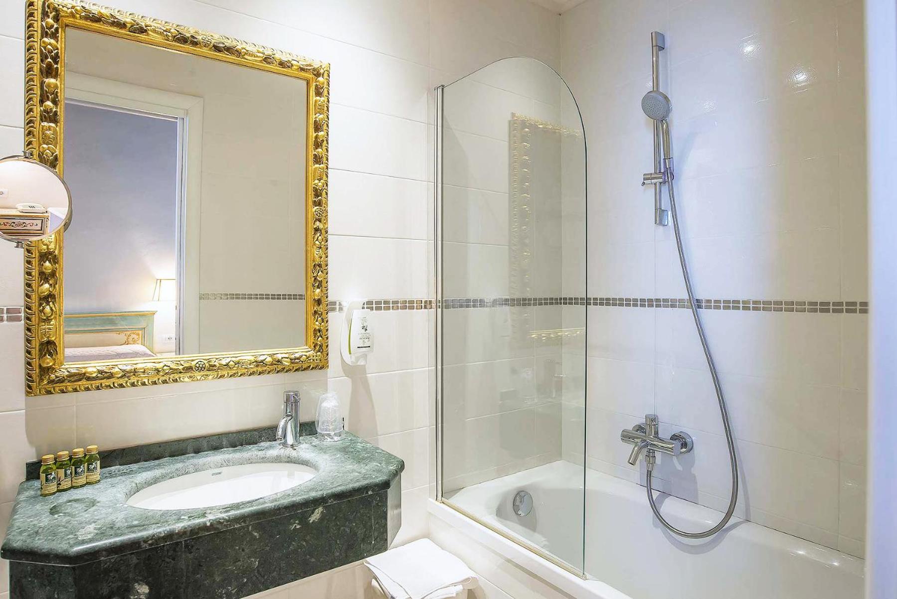 Relish in luxury with our elegantly designed bathrooms!