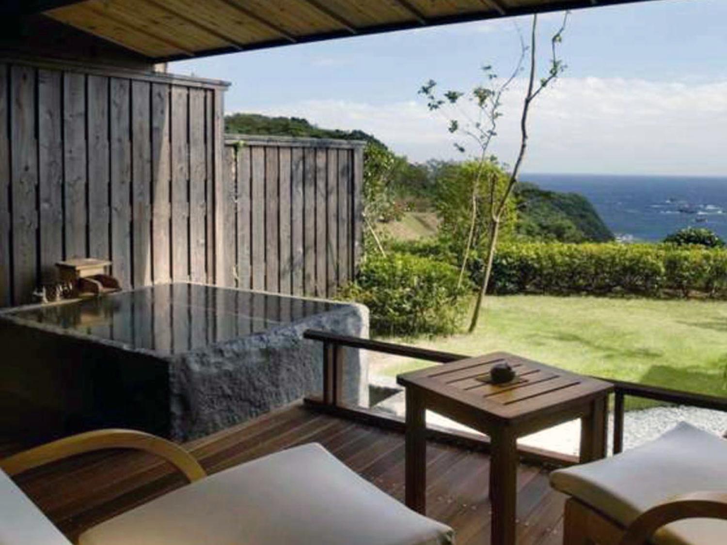 Japanese-Style Room with Open-Air Stone Bath photo 3