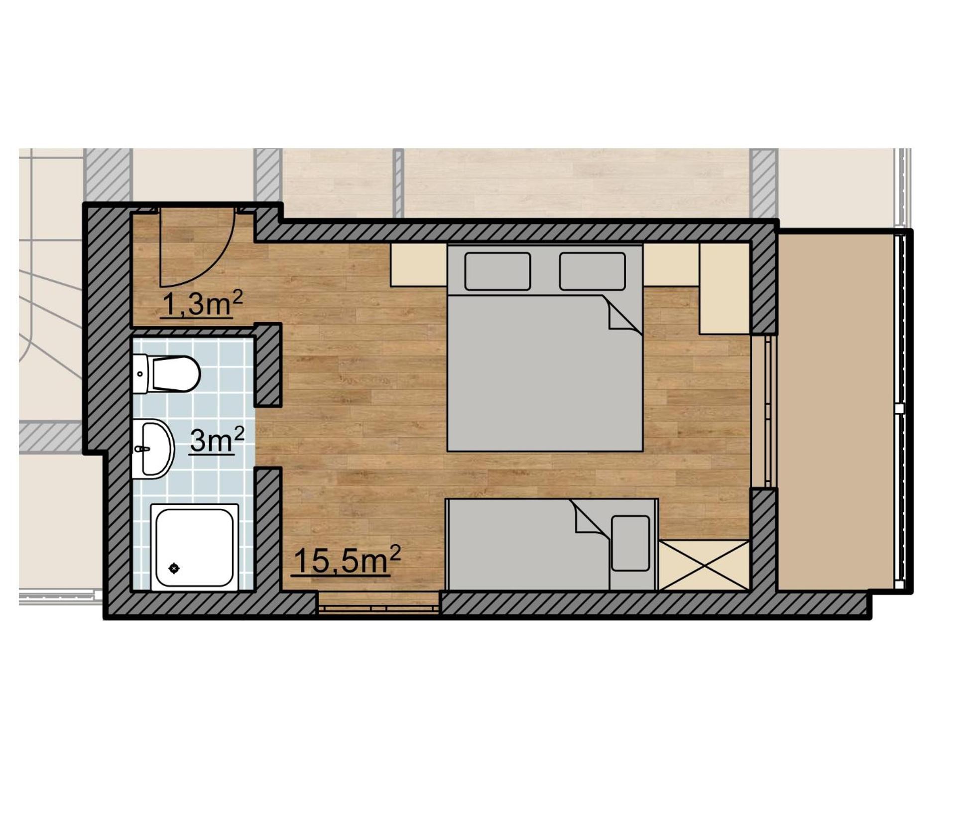 Small Double Room with Extra Bed - Photo 6