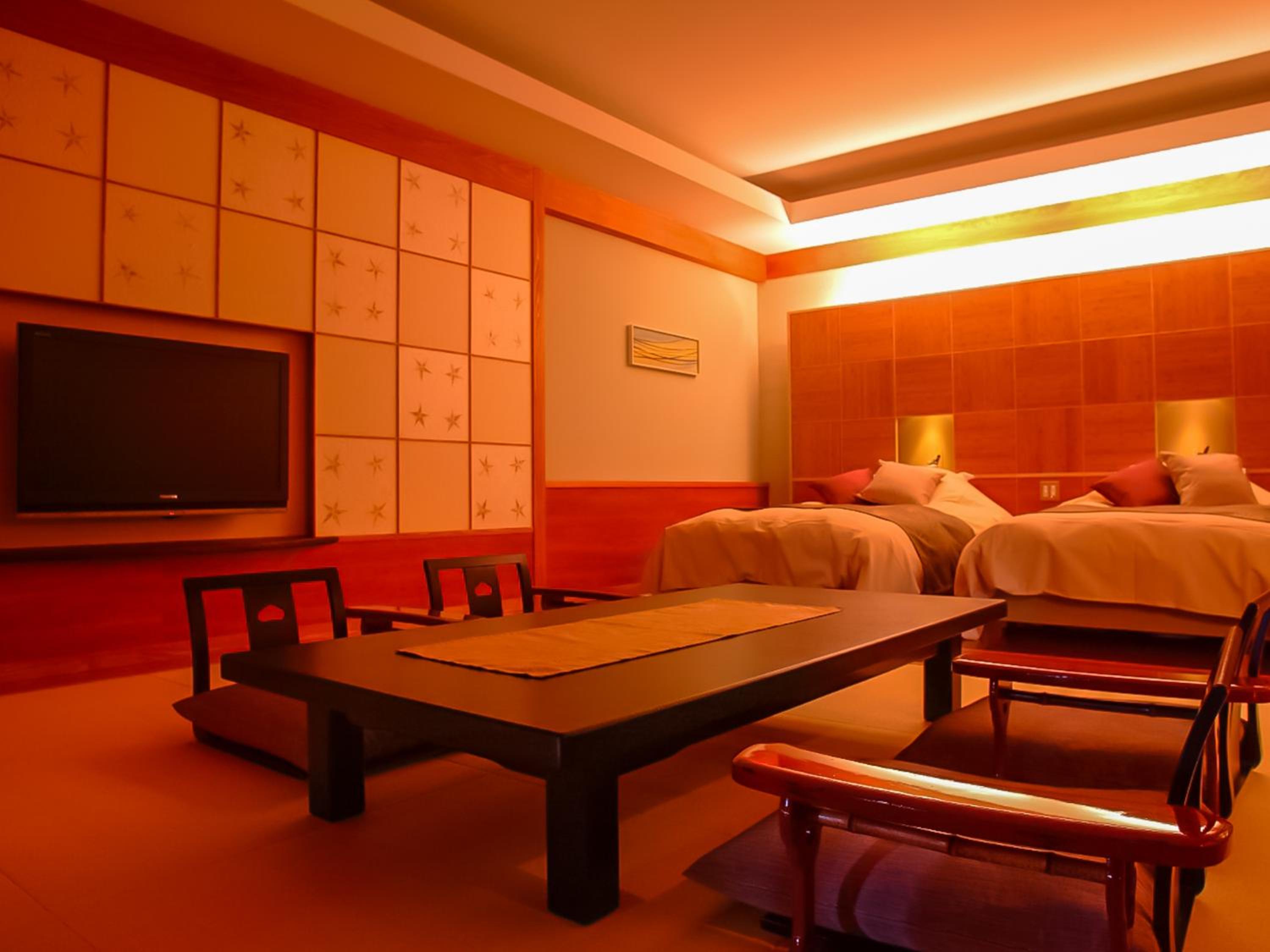 Villa Yutorogi with Open Air Bath Bed Room Nonsmoking【60㎡】(Buffet)