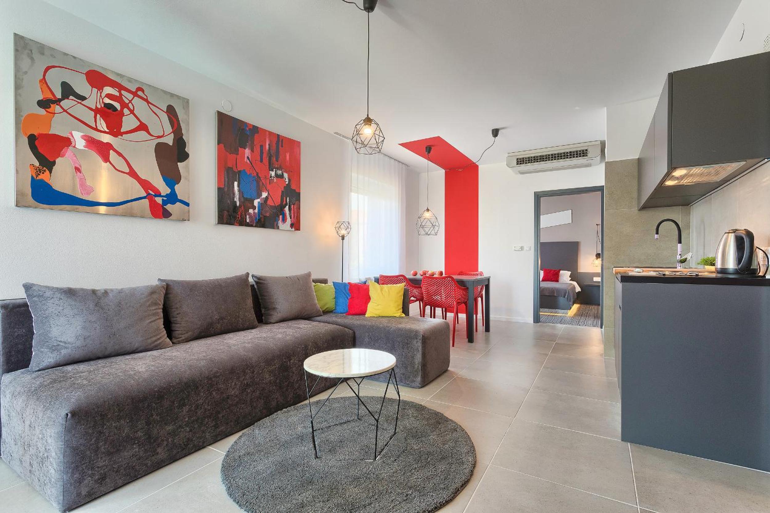 One-Bedroom Apartment with Balcony and Sea View