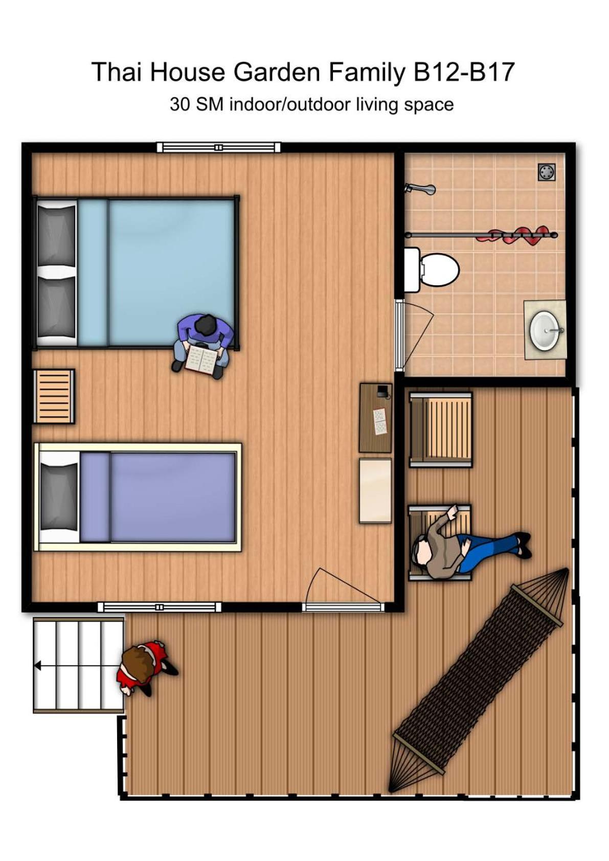 Family Bungalow with Air-Conditioning photo 2