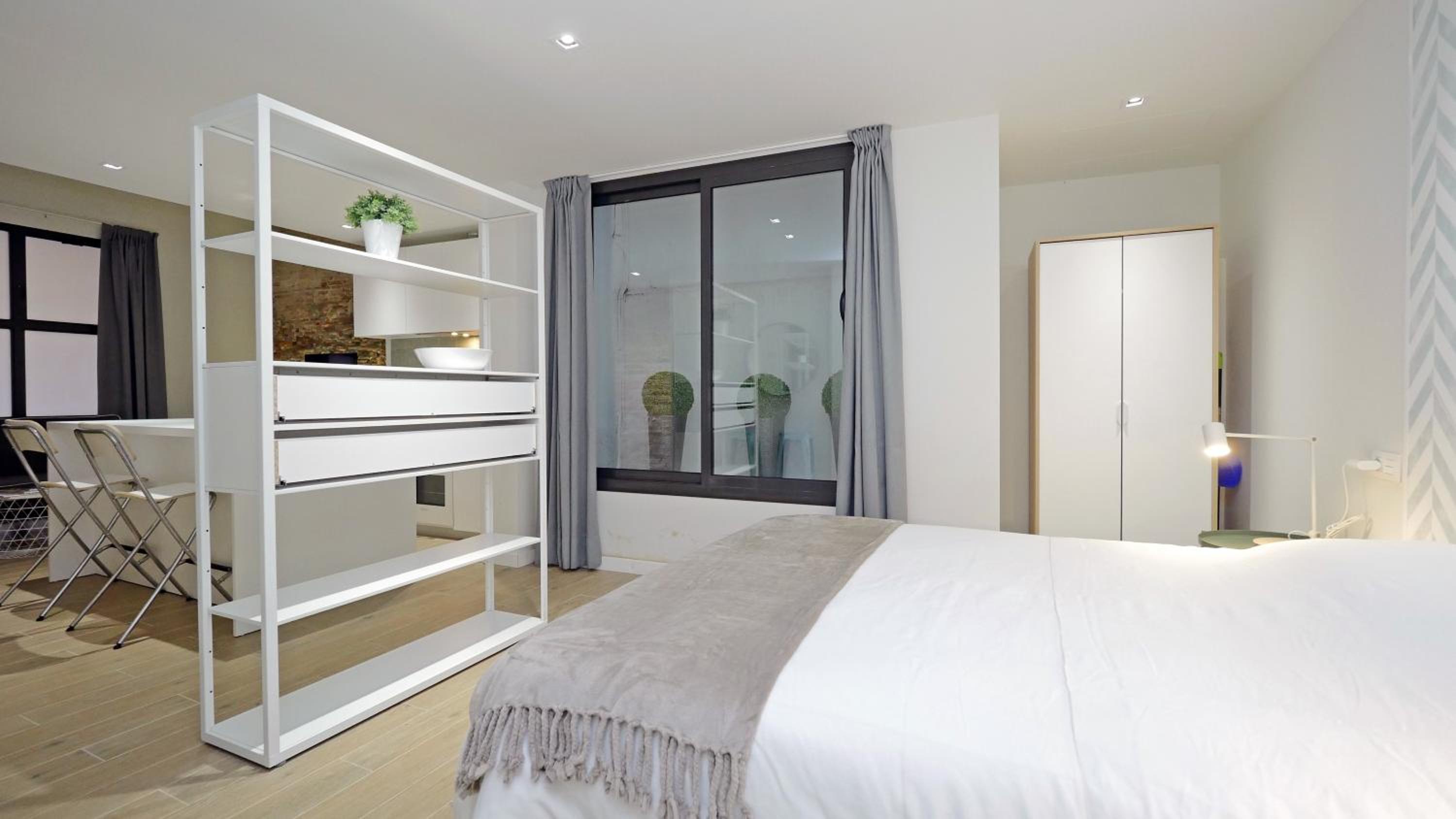Loft de una habitación con sofá cama