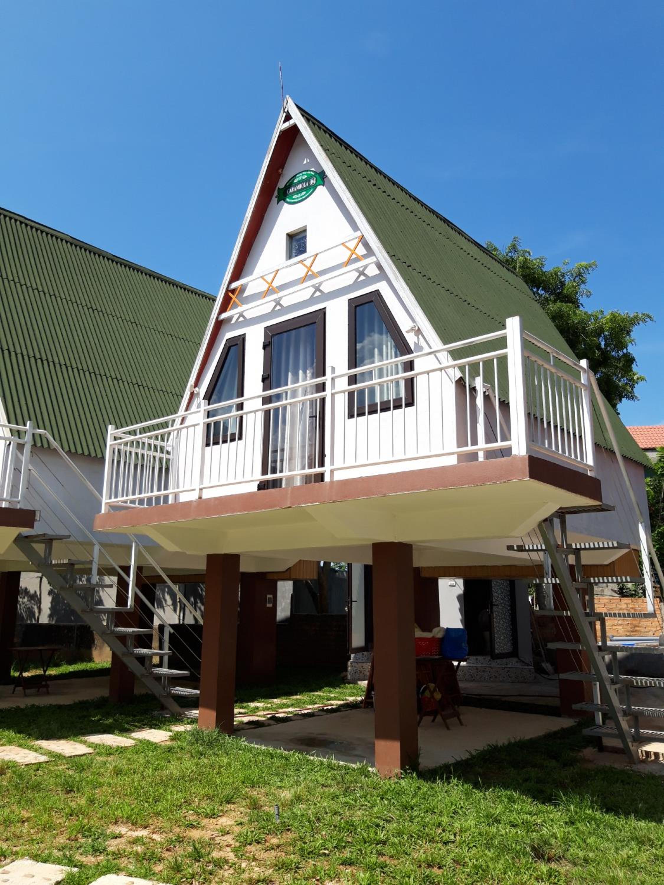 Private bungalow with balcony and garden view