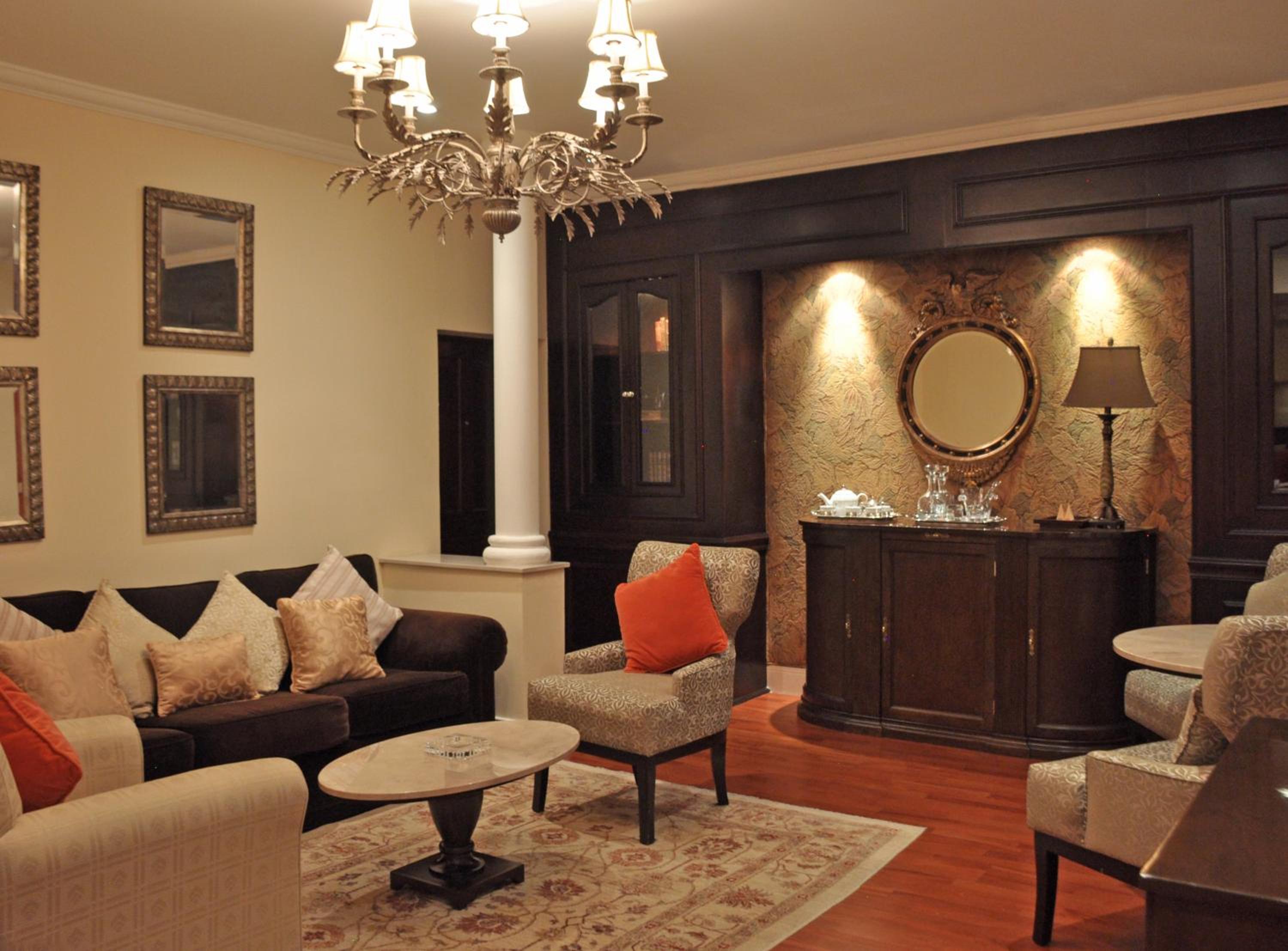 Relax in style in this elegant hotel suite.