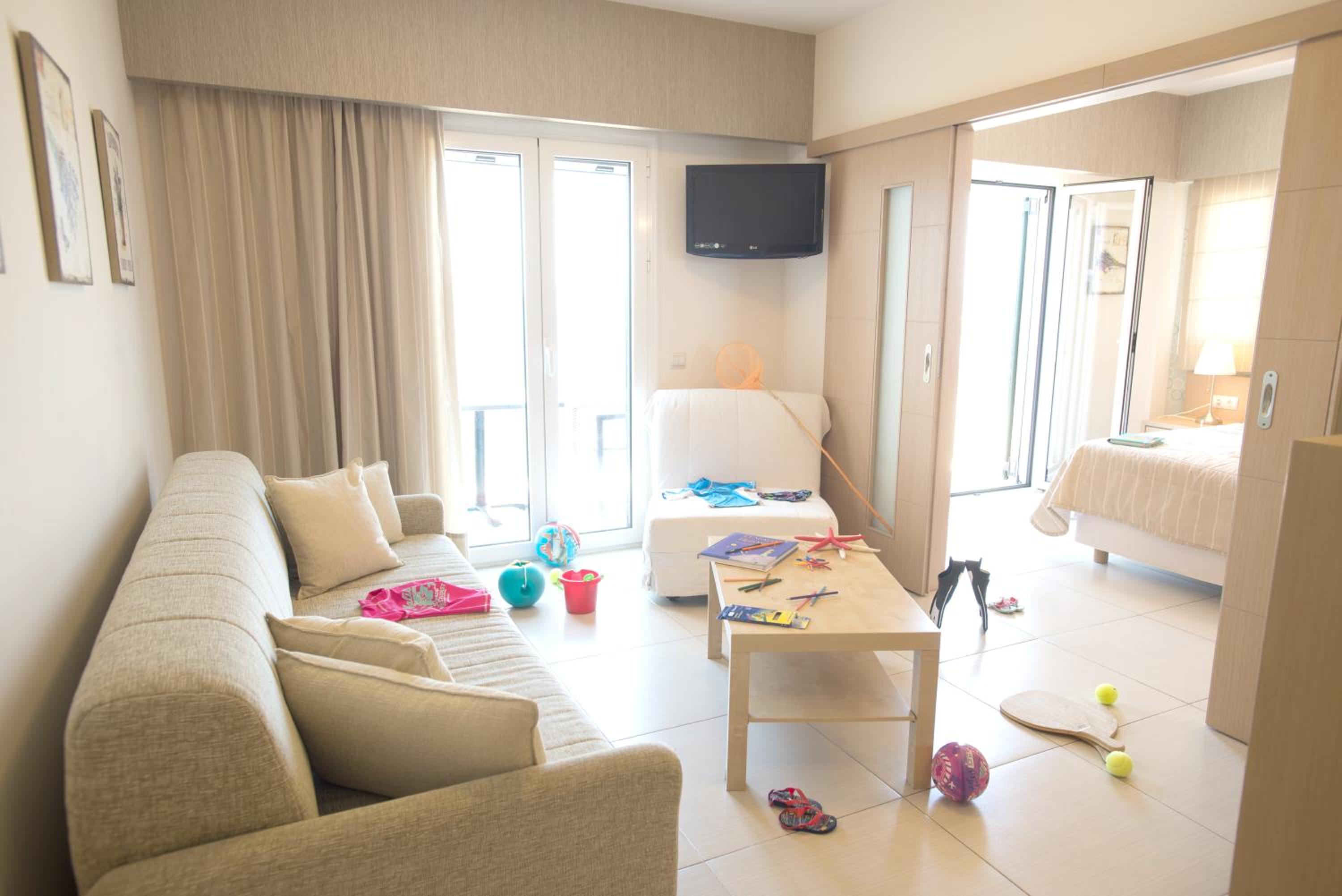 Apartamento de Um Quarto (2 Adultos + 2 Crianças) com Vista para o Mar