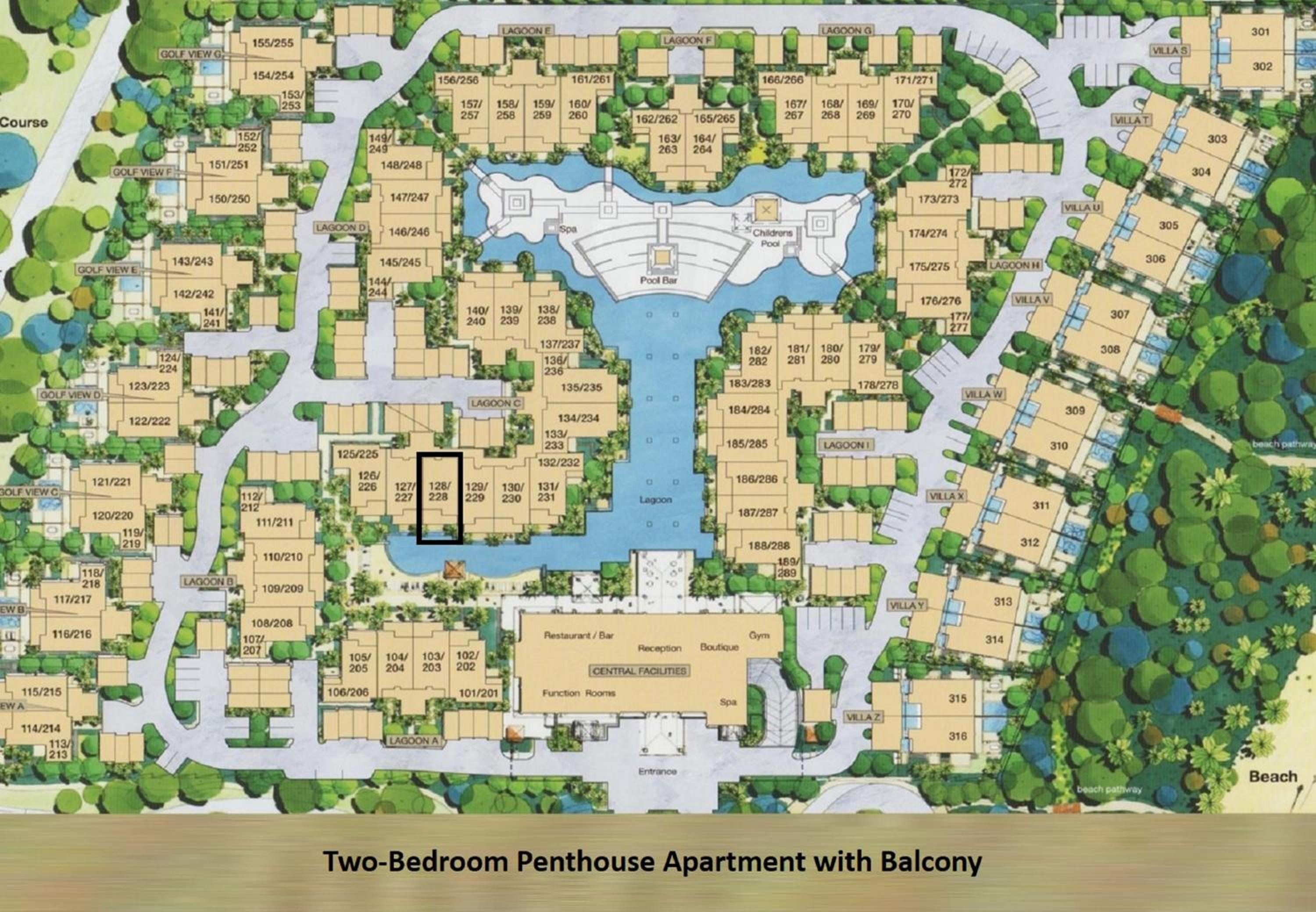 Two-Bedroom Penthouse Apartment Lagoon View photo 2