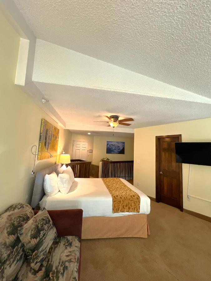 Family room with mountain view
