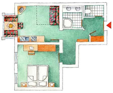 Apartment with Mountain View photo 2