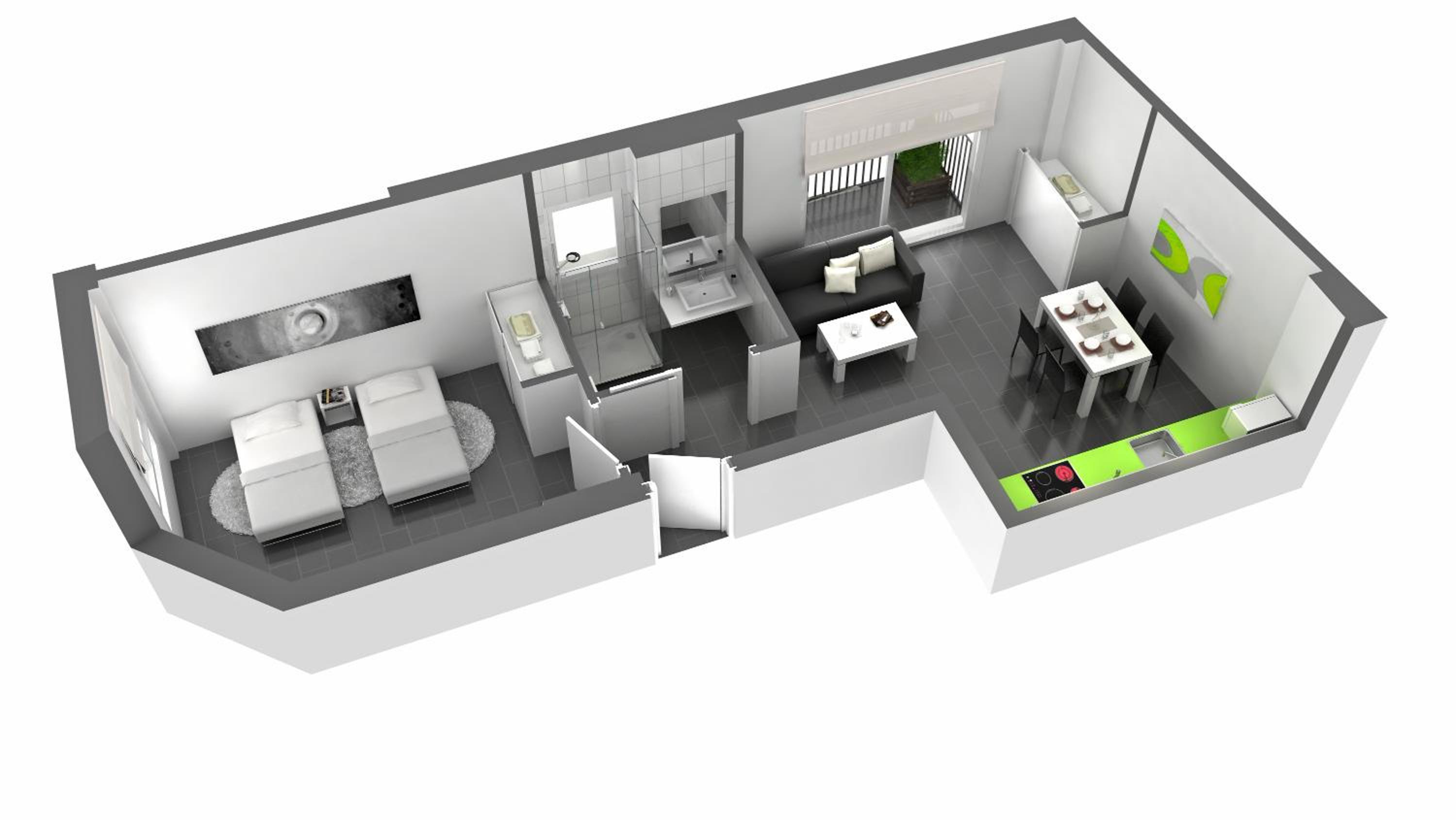 One-Bedroom Apartment with Balcony (1- 2 Adults) photo 3
