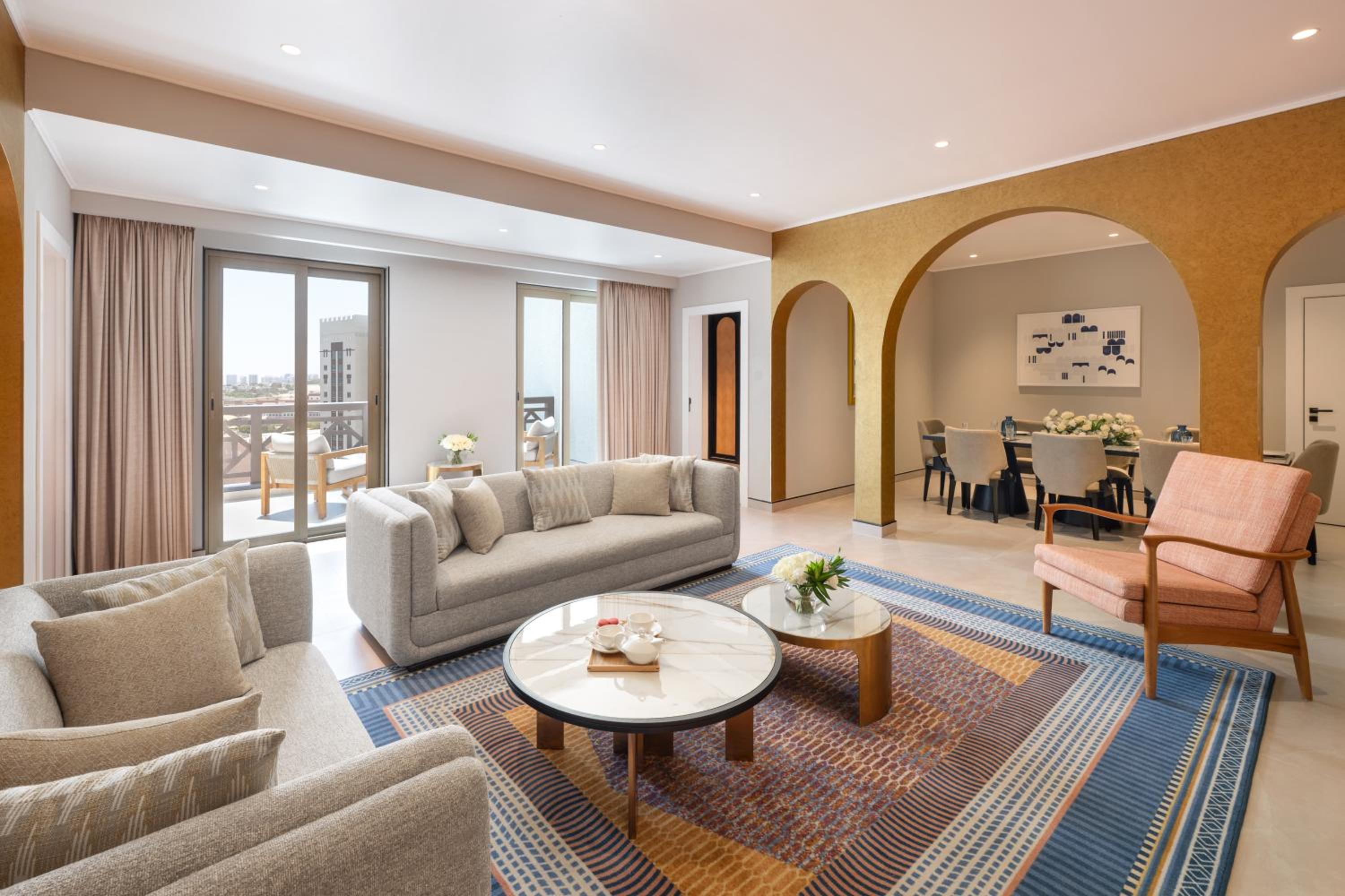 Two Bedroom Presidential Suite, Newly Renovated, Living Zimmer & Dining Area, Evening Drinks & Canapes Section thumbnail 5
