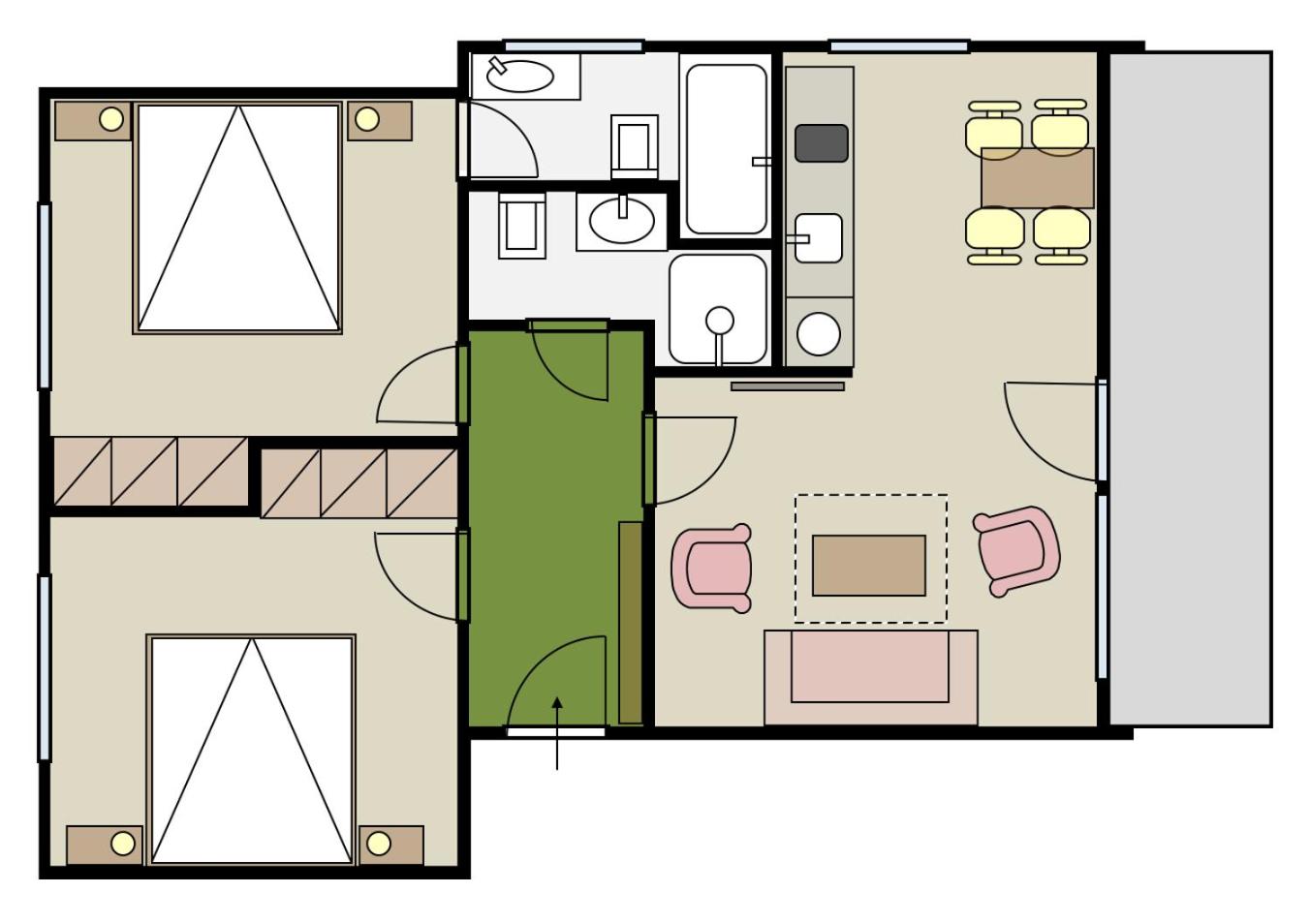 Two-Bedroom Apartment photo 2