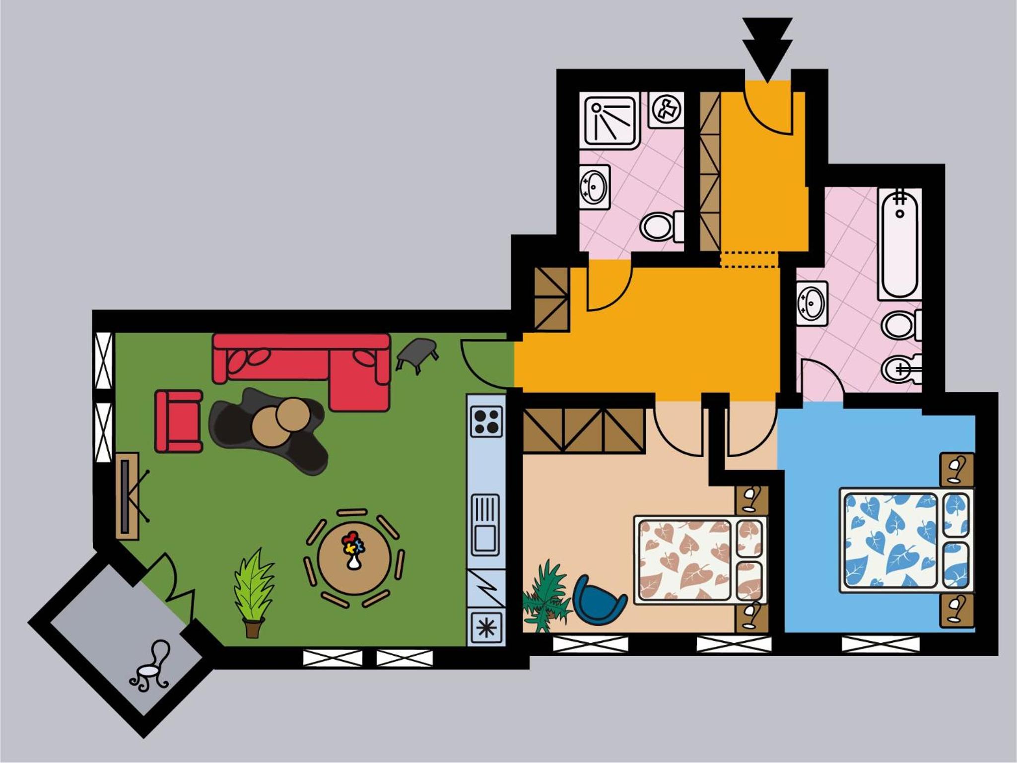 Two-Bedroom Apartment with Balcony - Photo 12
