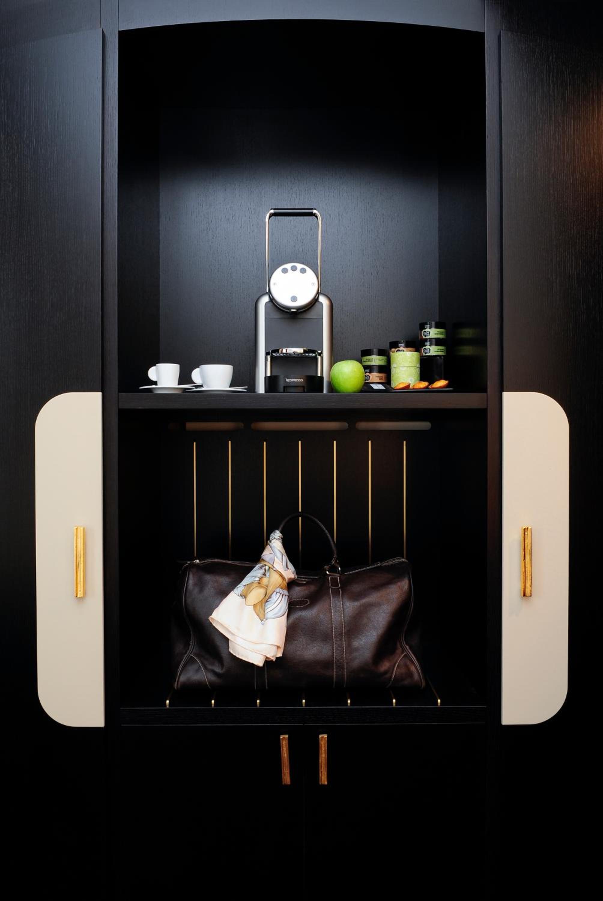 Experience convenience with a stylish in-room kitchenette!