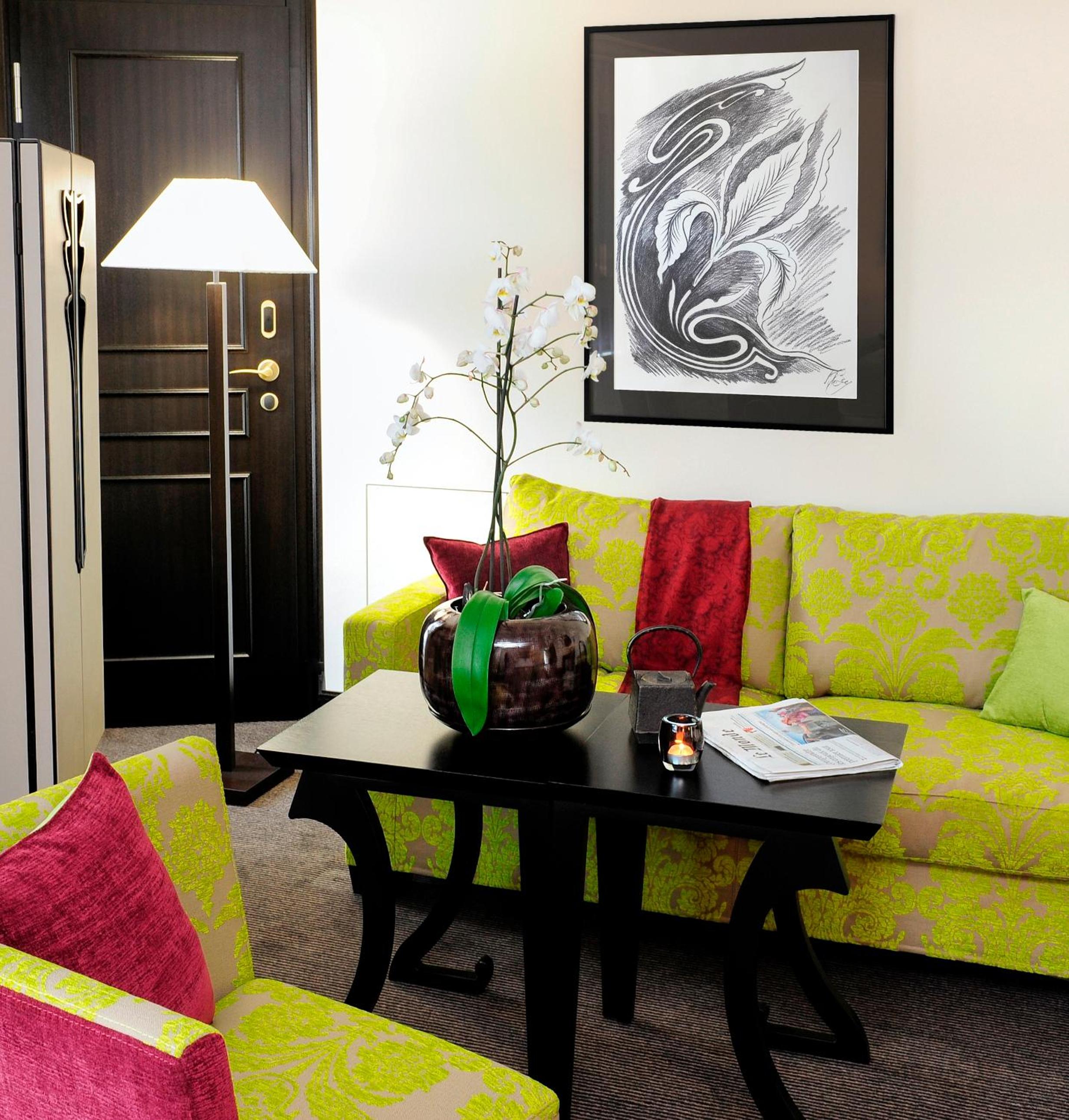 Relax in style with vibrant decor and comfy seating!