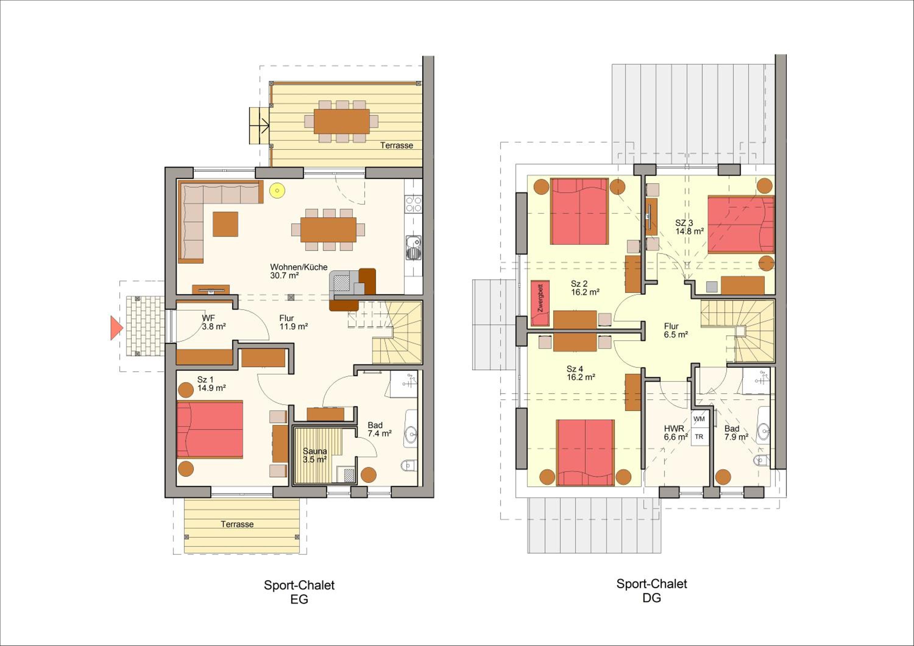 Four-Bedroom Chalet with 2 Terraces and River View photo 3