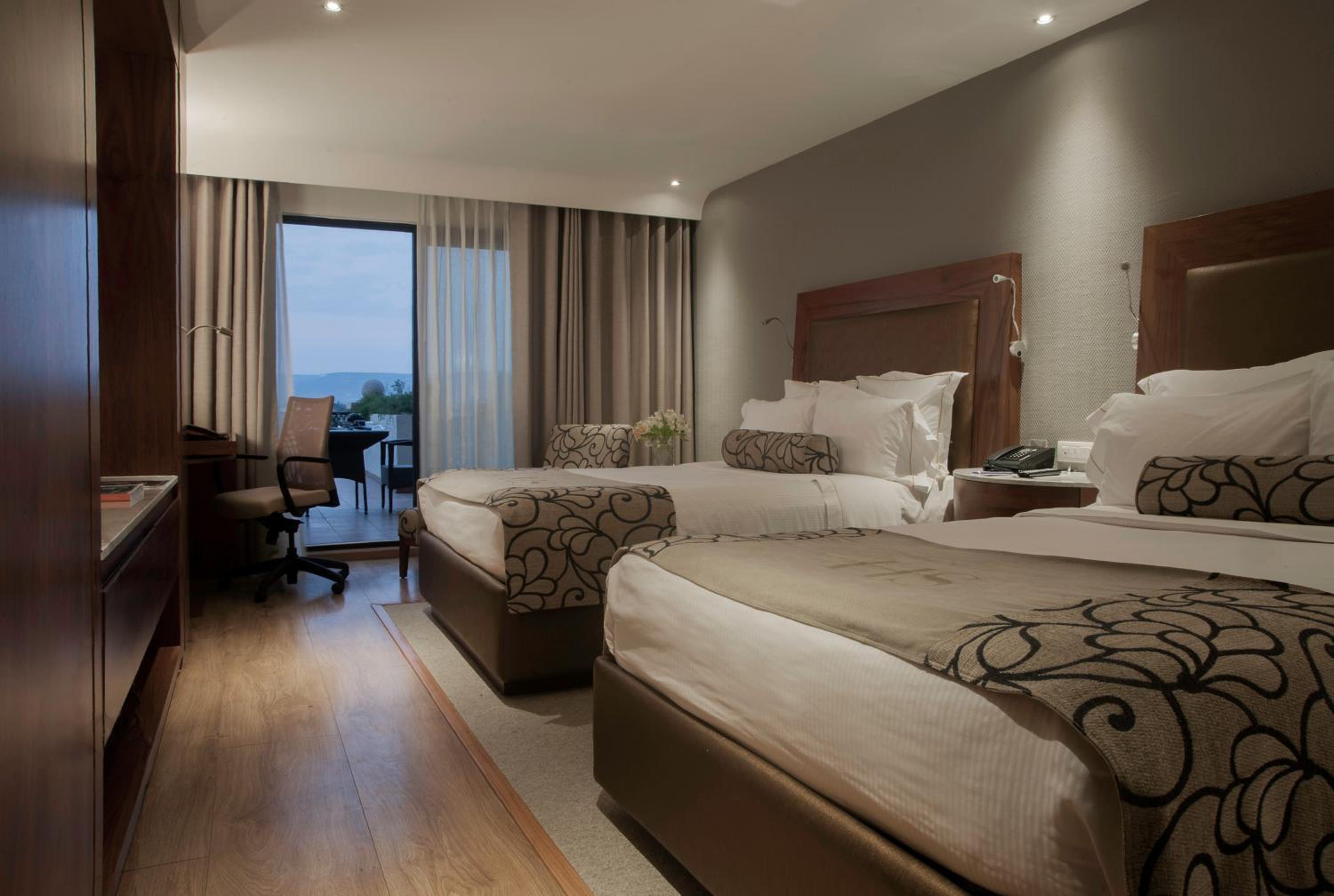 Double Room with Two Double Beds and Balcony