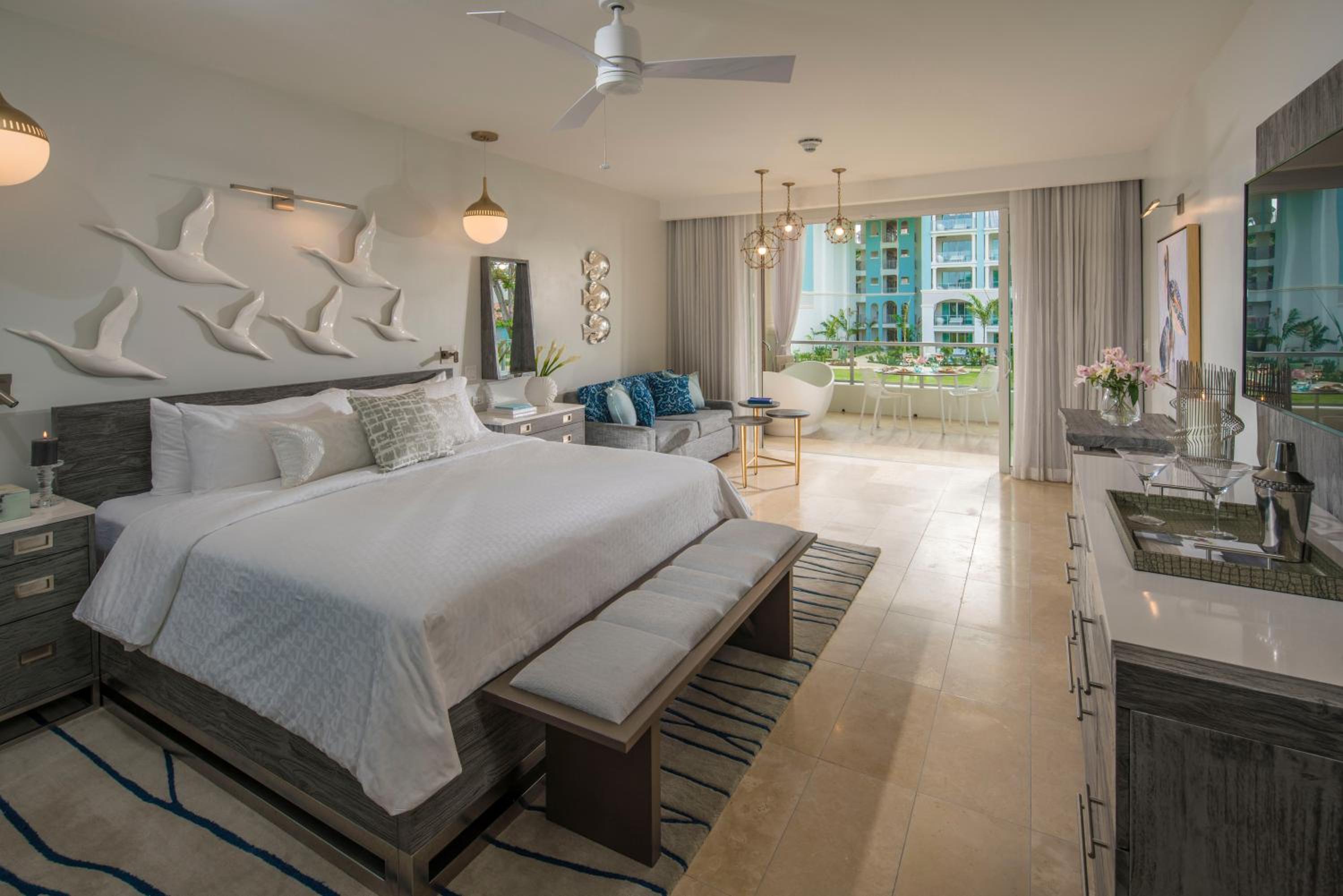Royal Seaside Oceanview Crystal Lagoon Club Level Barbados Suite w/ Patio Tranquility Soaking Tub