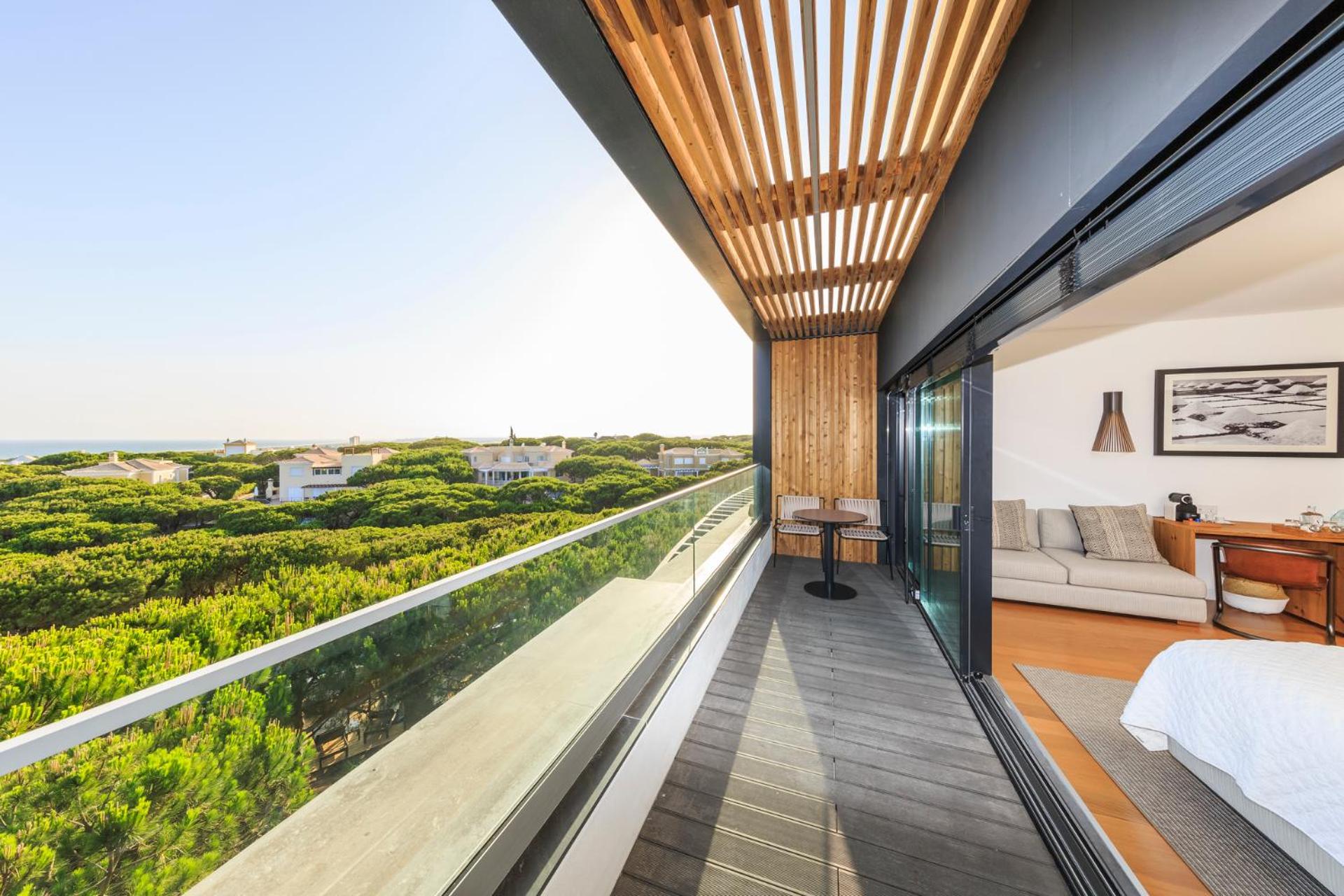 view of the ocean from one of the balconies