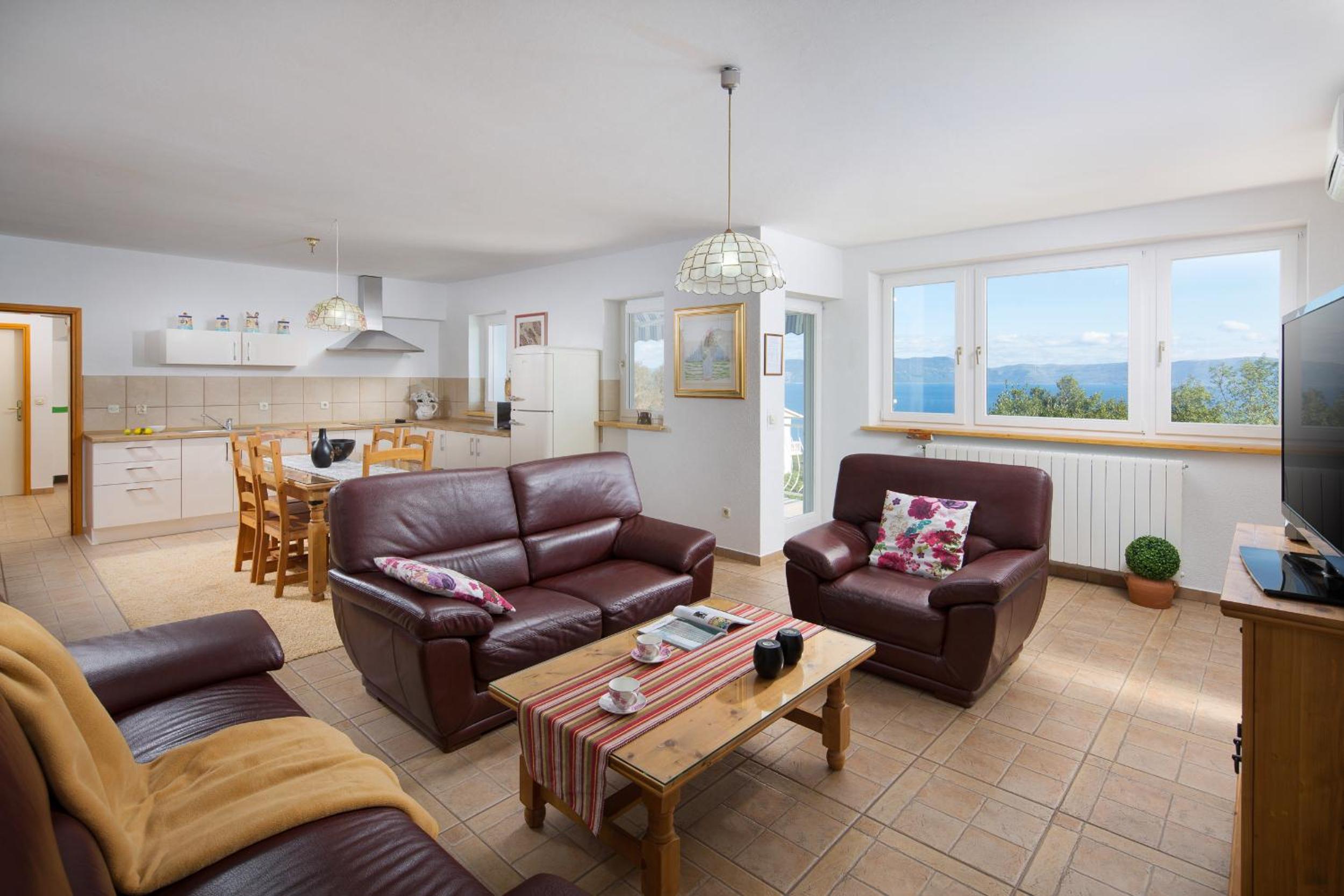 Two-Bedroom Apartment with Balcony and Sea View