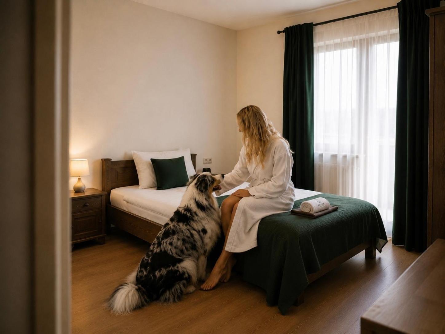 Five-person studio without a balcony with a kitchenette