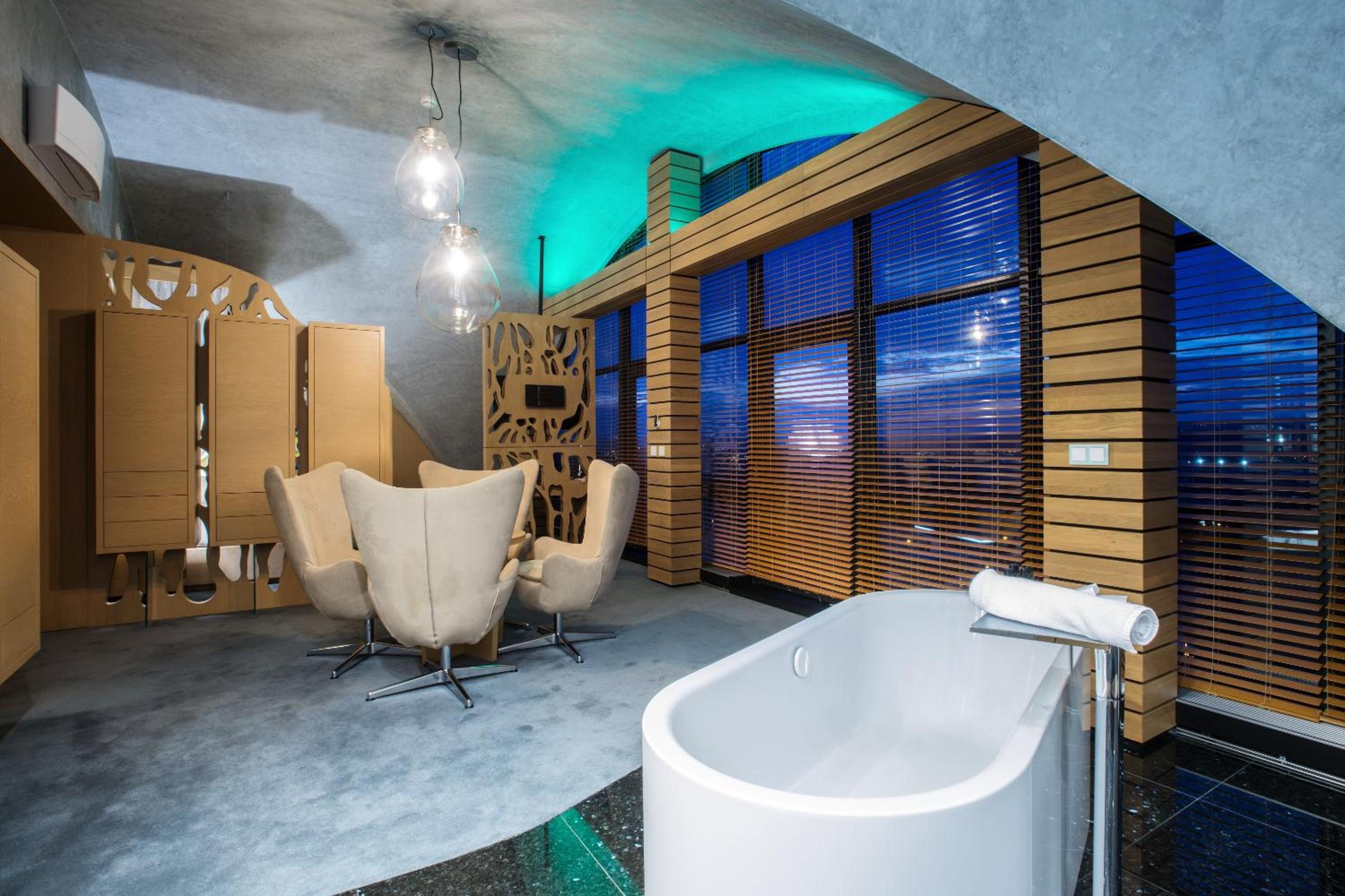 Presidential Duplex Suite with Water and Sauna World Access