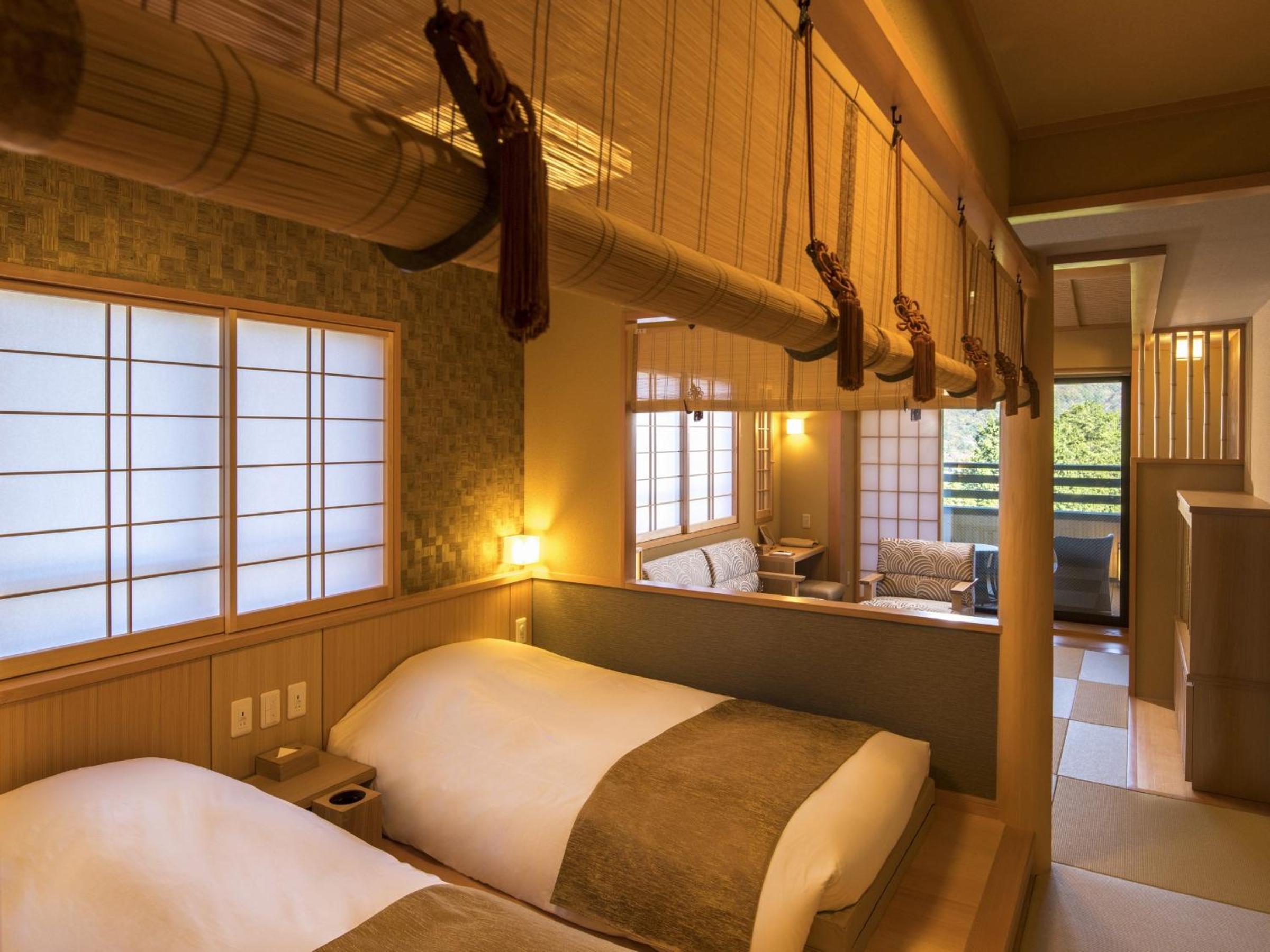 Quadruple Room with Tatami Area with Open Air Bath and Garden View - Non-Smoking	 - Photo 11