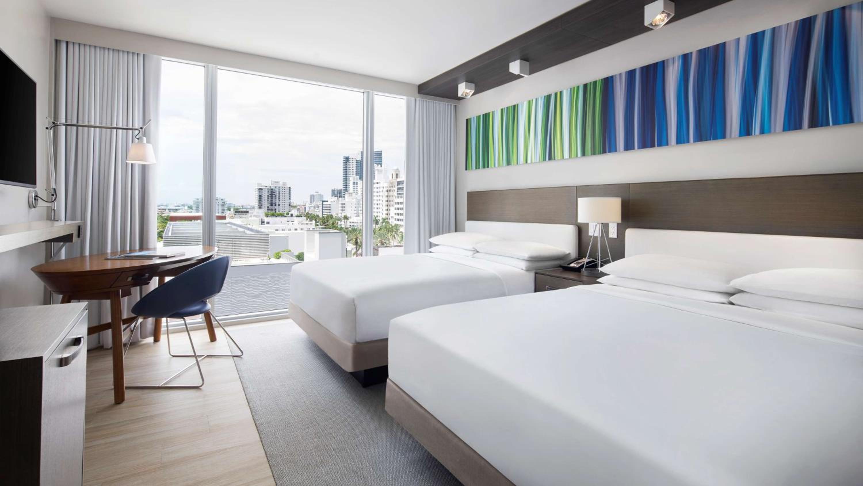 Queen Room with Two Queen Beds and City View