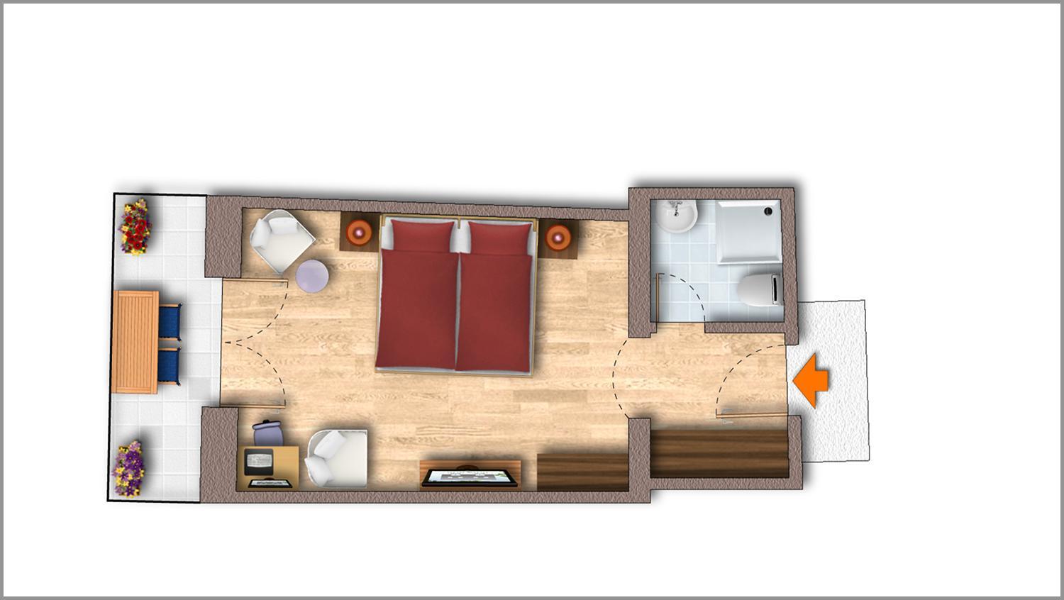 Deluxe Double Room with Balcony photo 3