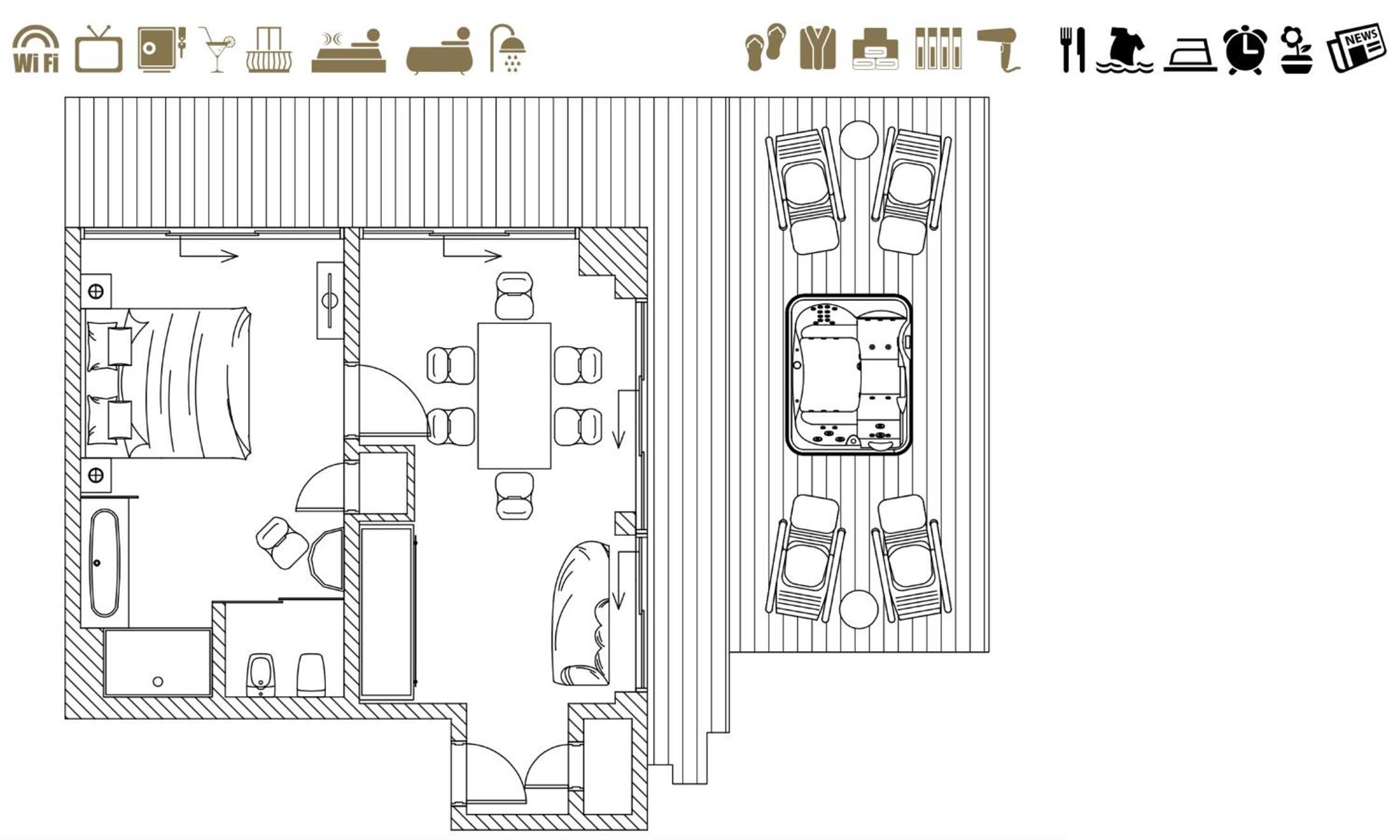 Queen Suite with Hot Tub - Photo 2