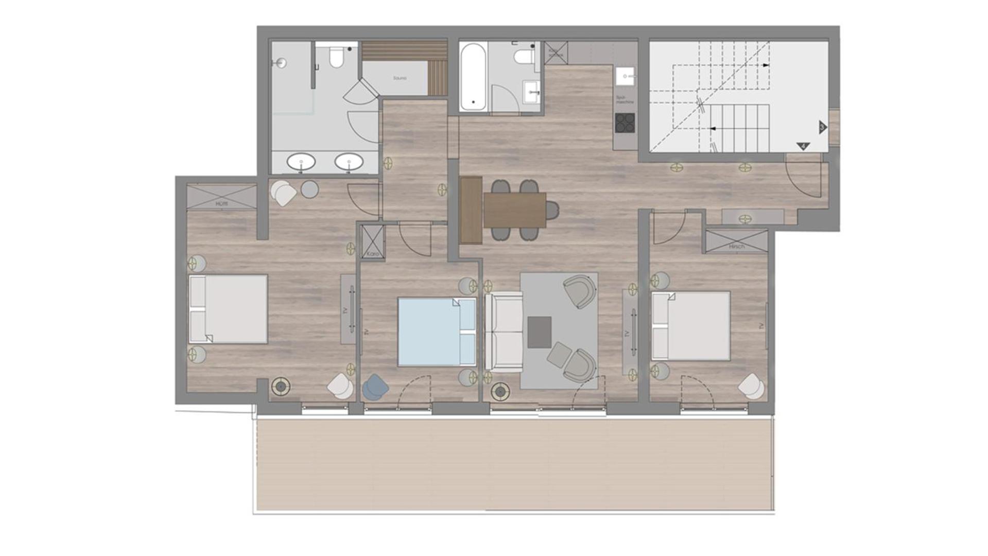 Three-Bedroom Apartment photo 3