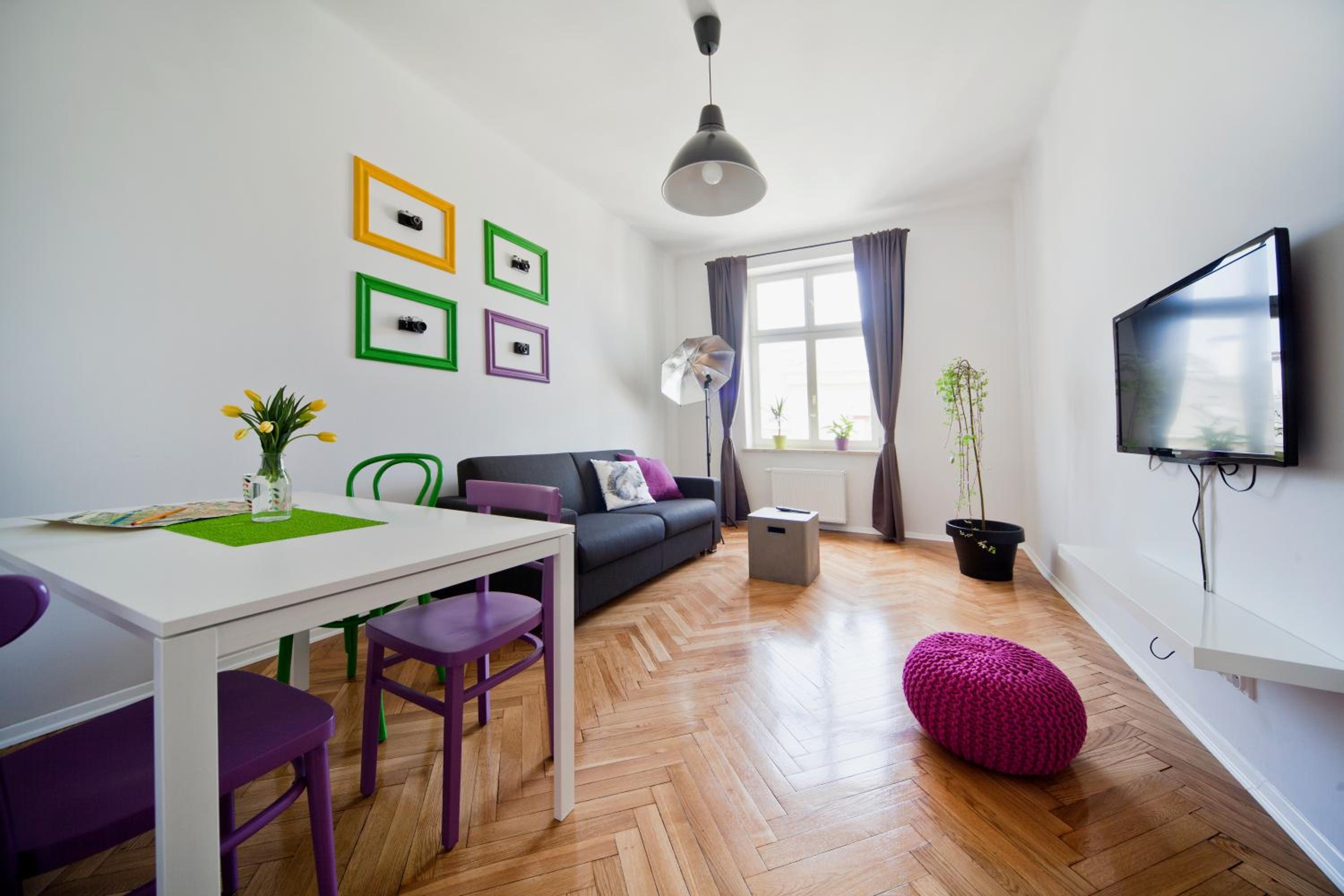 One-Bedroom Apartment with air condition and balcony