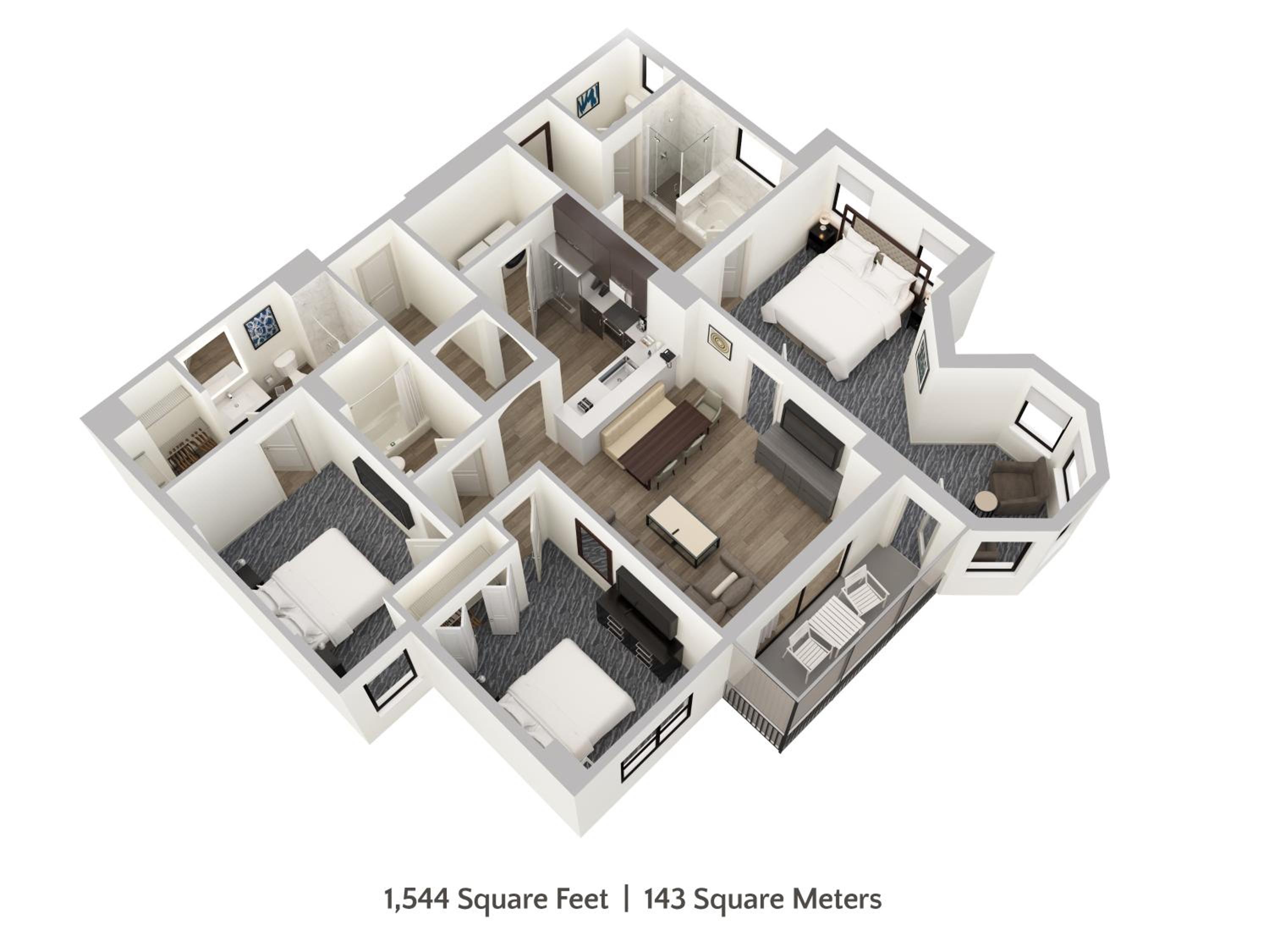 Three-Bedroom Three Bath Superior Condo (Free Water Park Access) photo 3