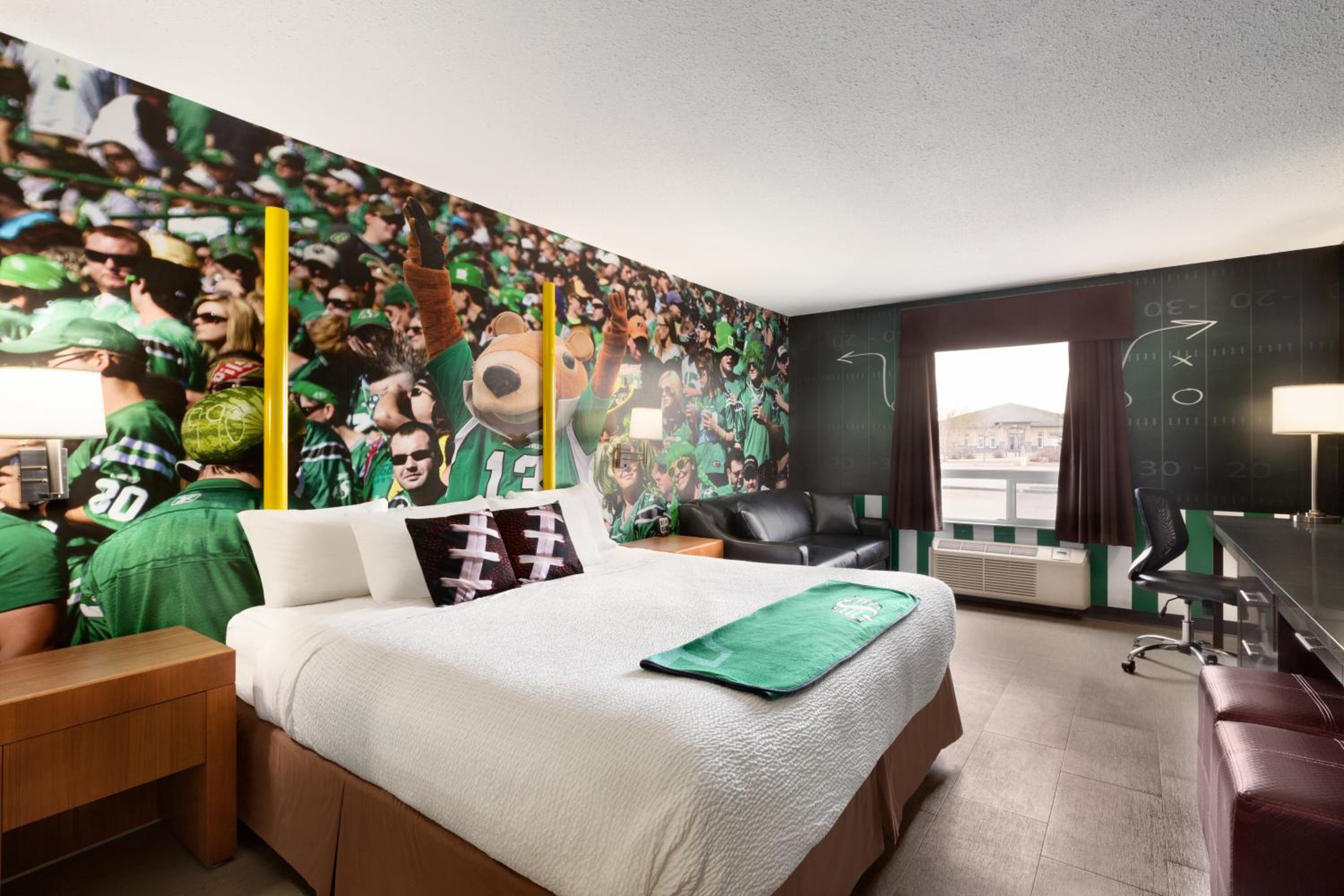 King Suite with Green and White Football Them - Non-Smoking