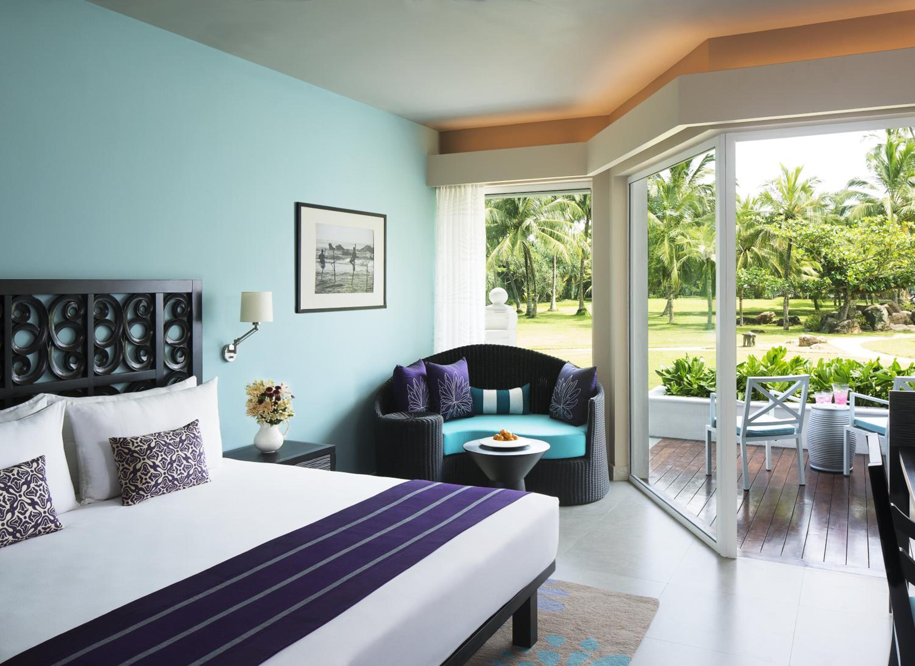 Deluxe Zimmer mit Gartenblick und zwei Einzelbetten