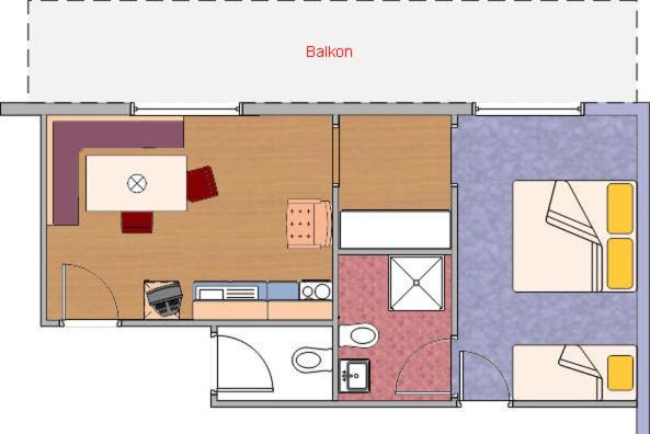 One-Bedroom Apartment with Balcony photo 2