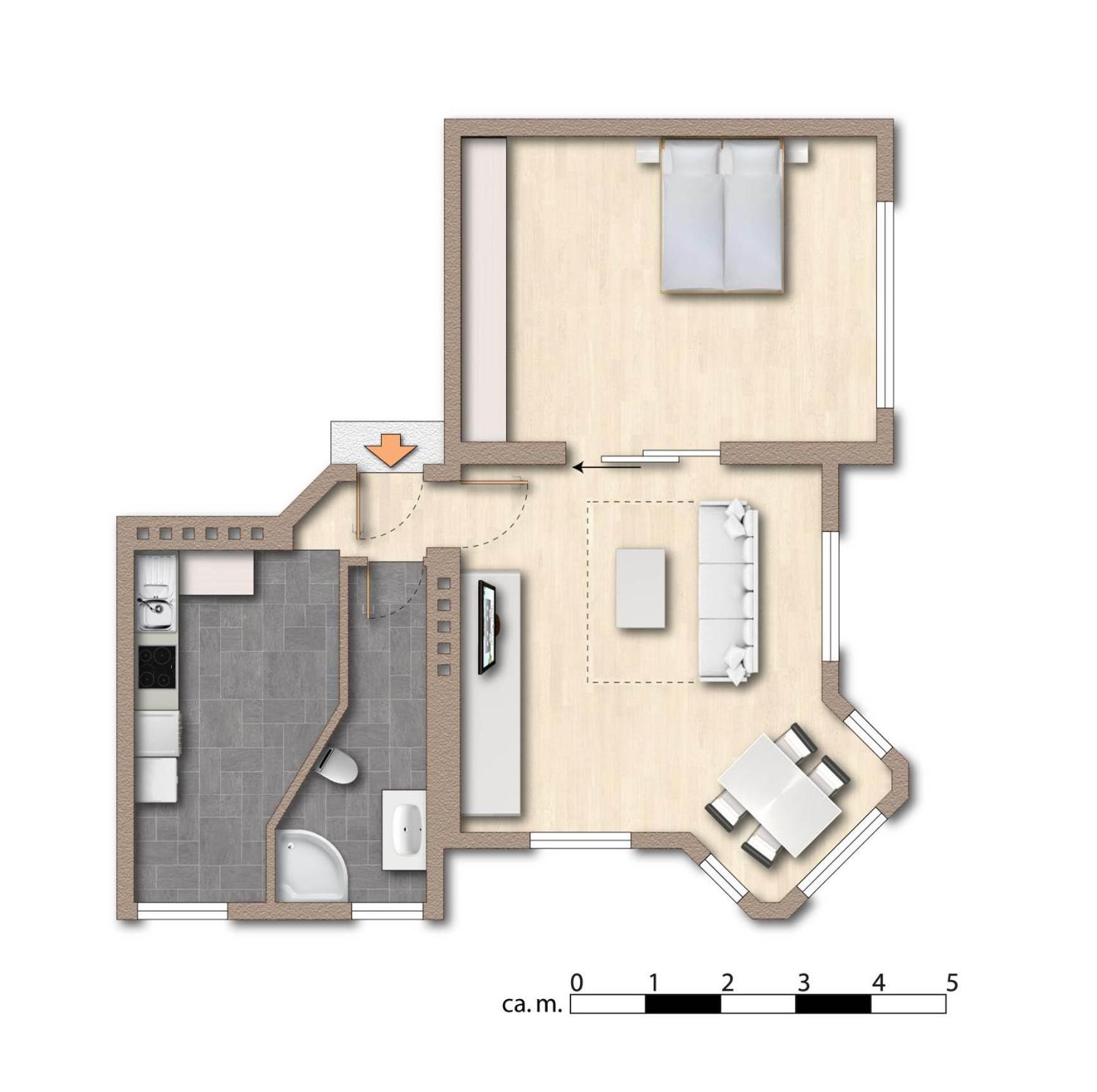 One-Bedroom Apartment photo 2