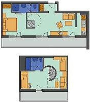 Duplex Two-Bedroom Apartment With Balcony photo 3