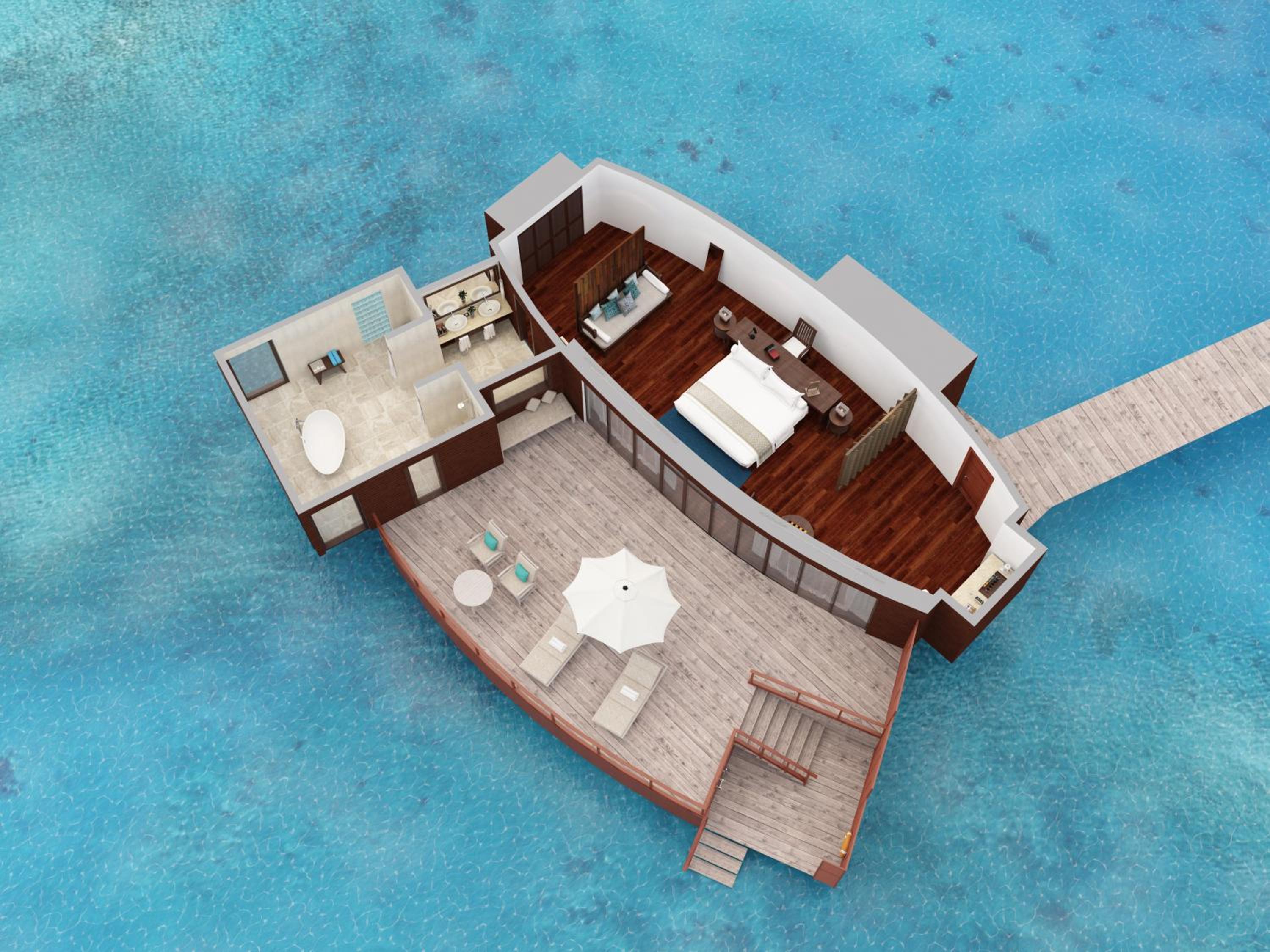Sunset Over Water Villa with Complimentary Shared Return Airport Transfers