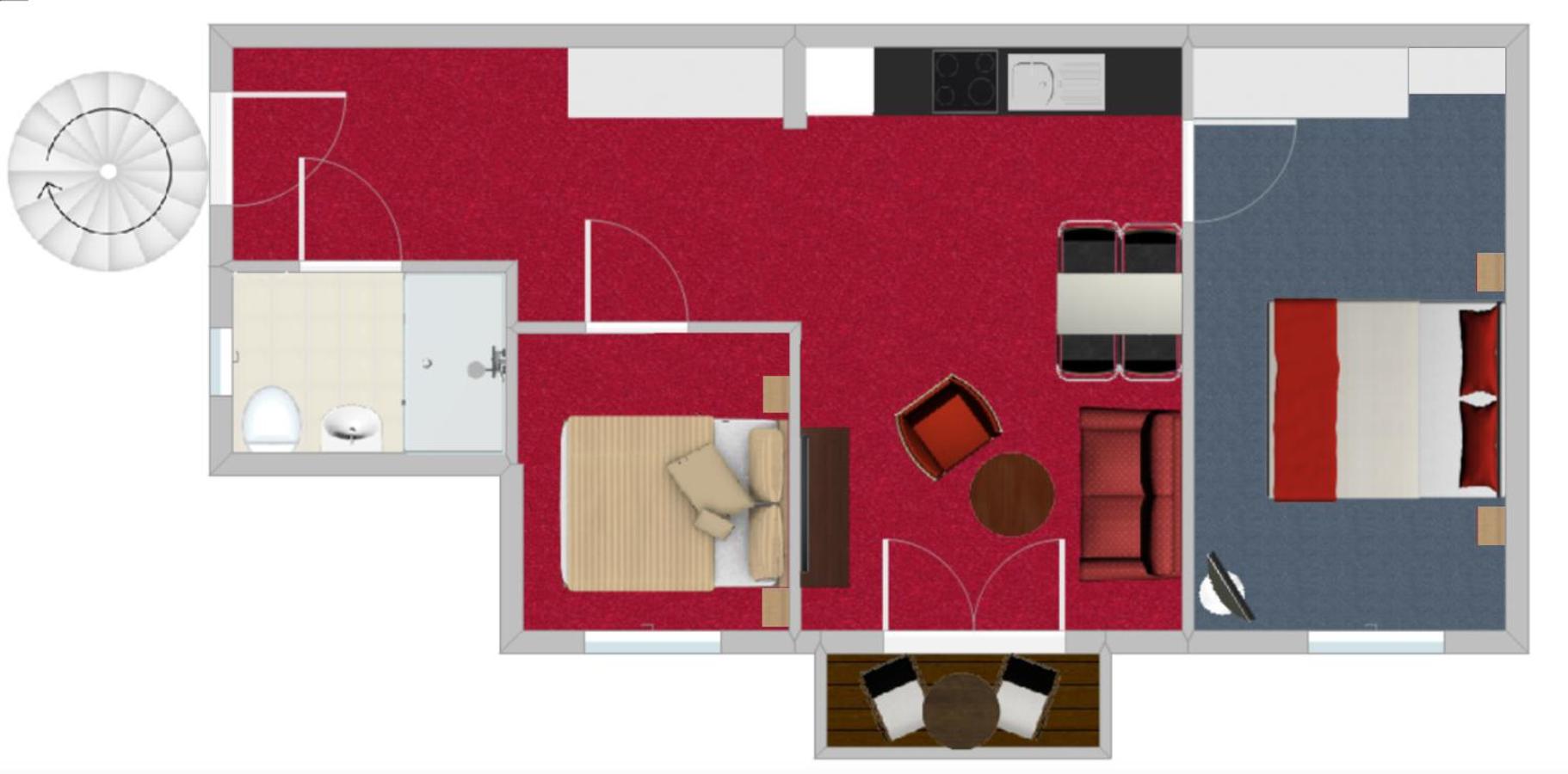 Two-Bedroom Family Apartment with Balcony photo 3