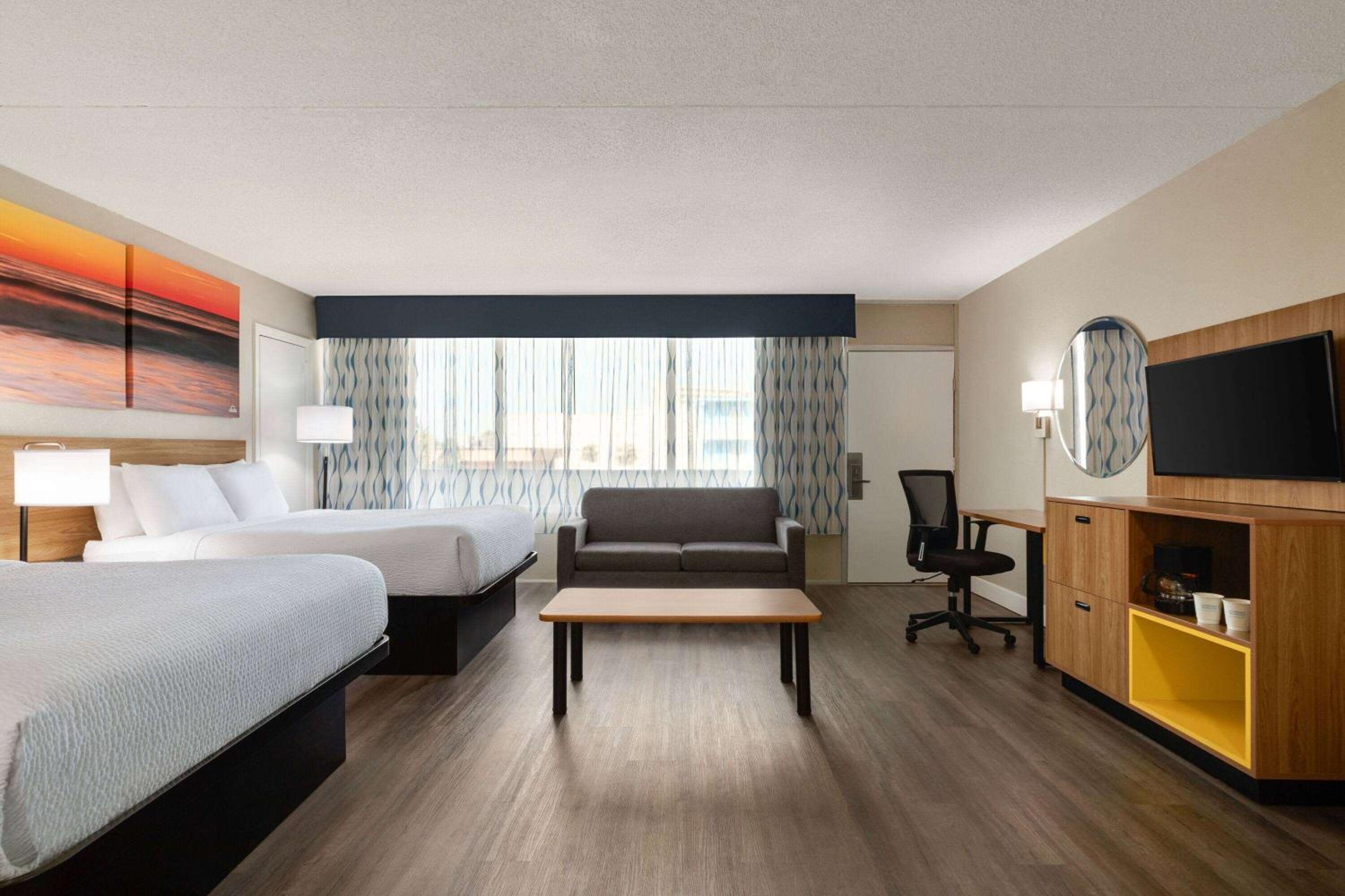 Queen Room with Two Queen Beds and Street View - Non-Smoking