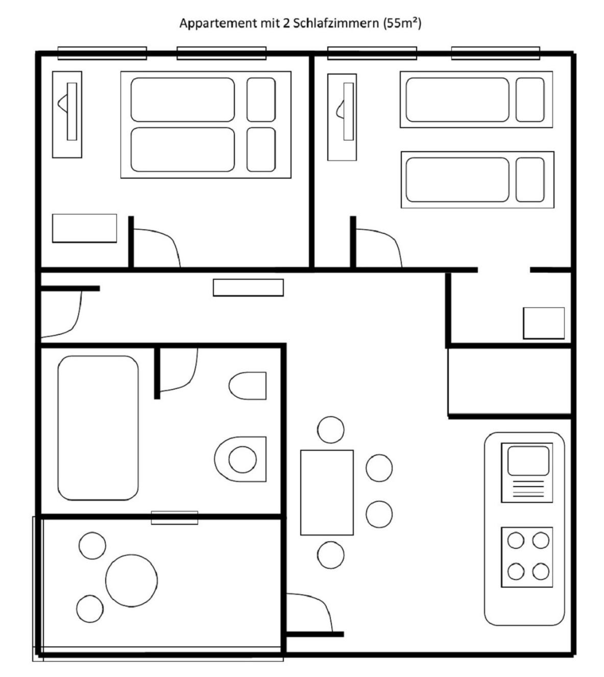 Two-Bedroom Apartment with Balcony photo 3