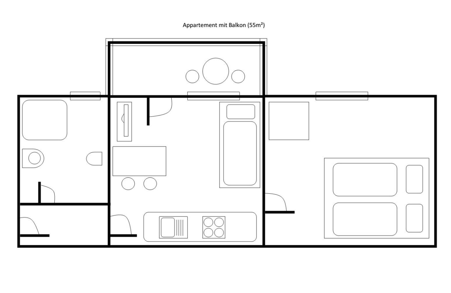 One-Bedroom Apartment with Balcony photo 3