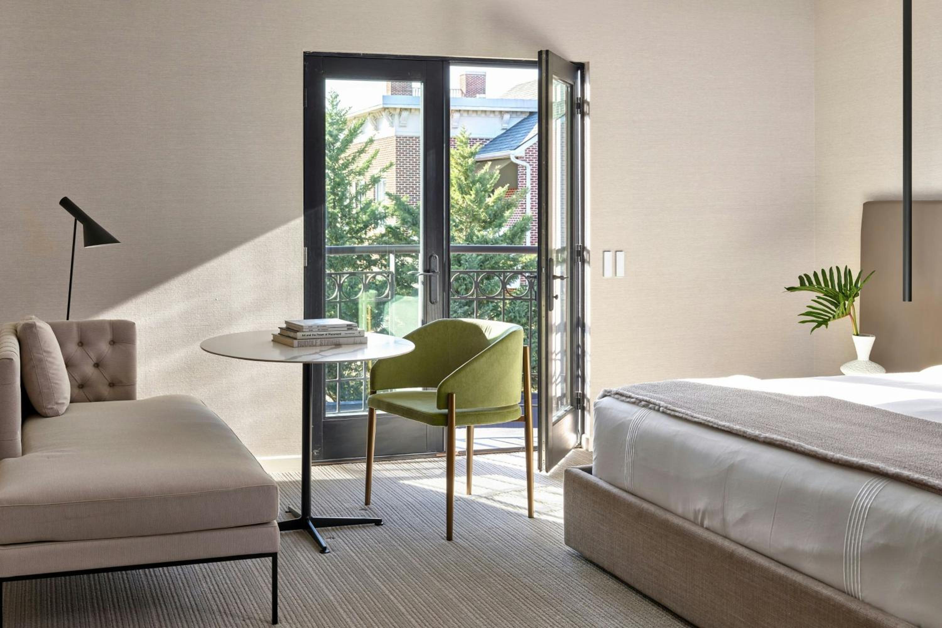 King Room with Roll-In Shower and Juliet Balcony - Mobility and Hearing Accessible