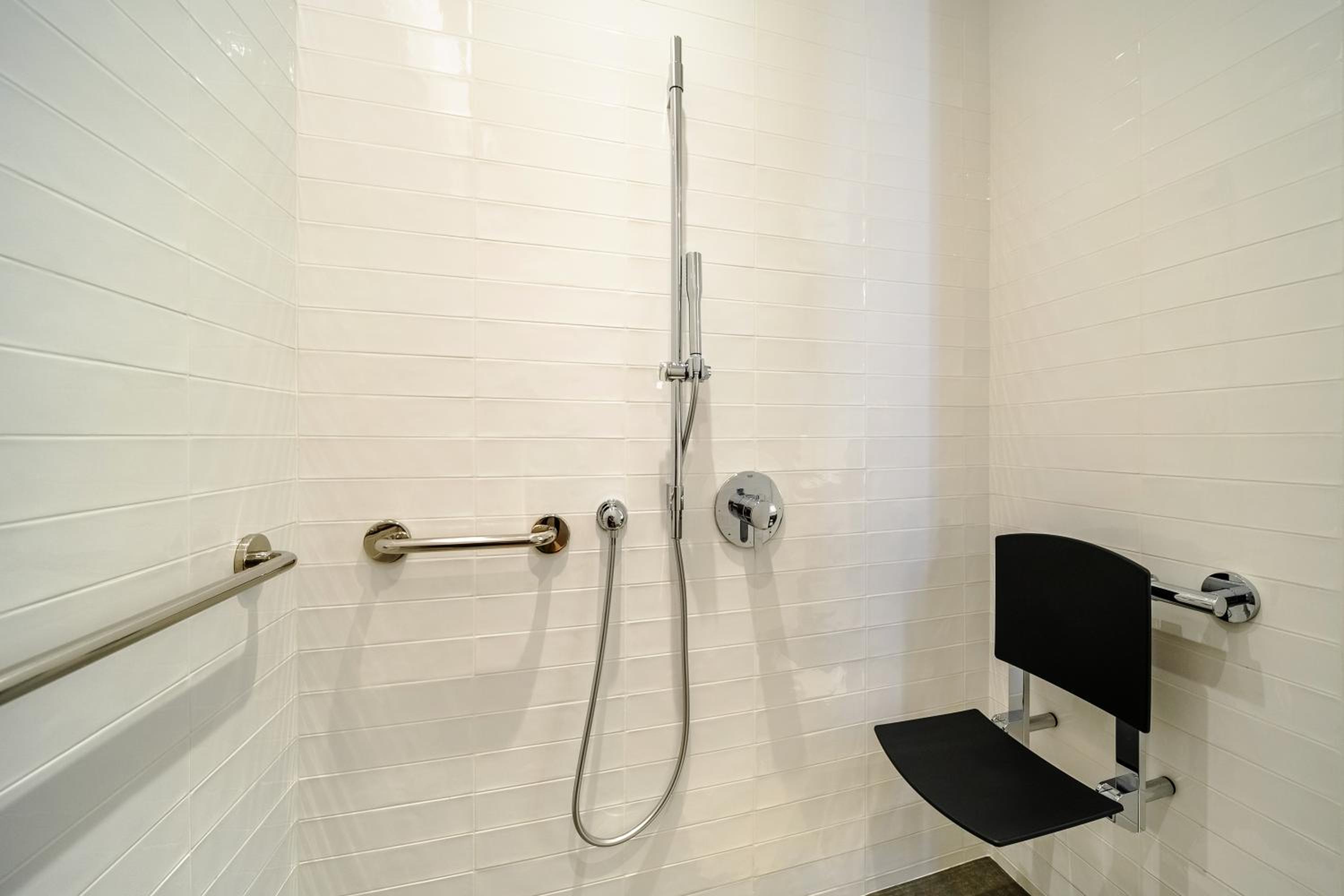 Double Room with Two Double Beds and Roll-In Shower - Disability Access