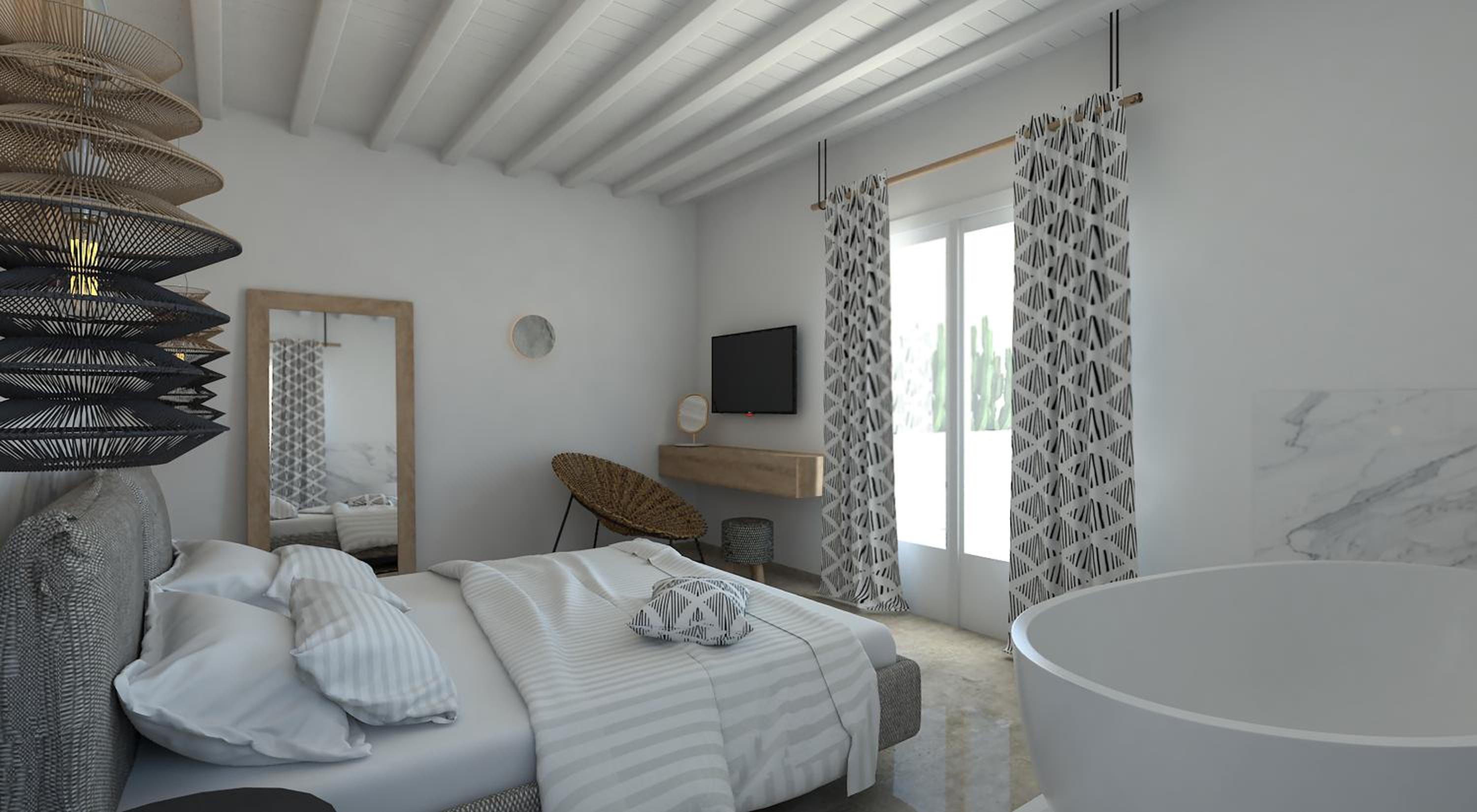 Superior Triple Room with Side Sea View and Outdoor Hot tub  - Photo 1