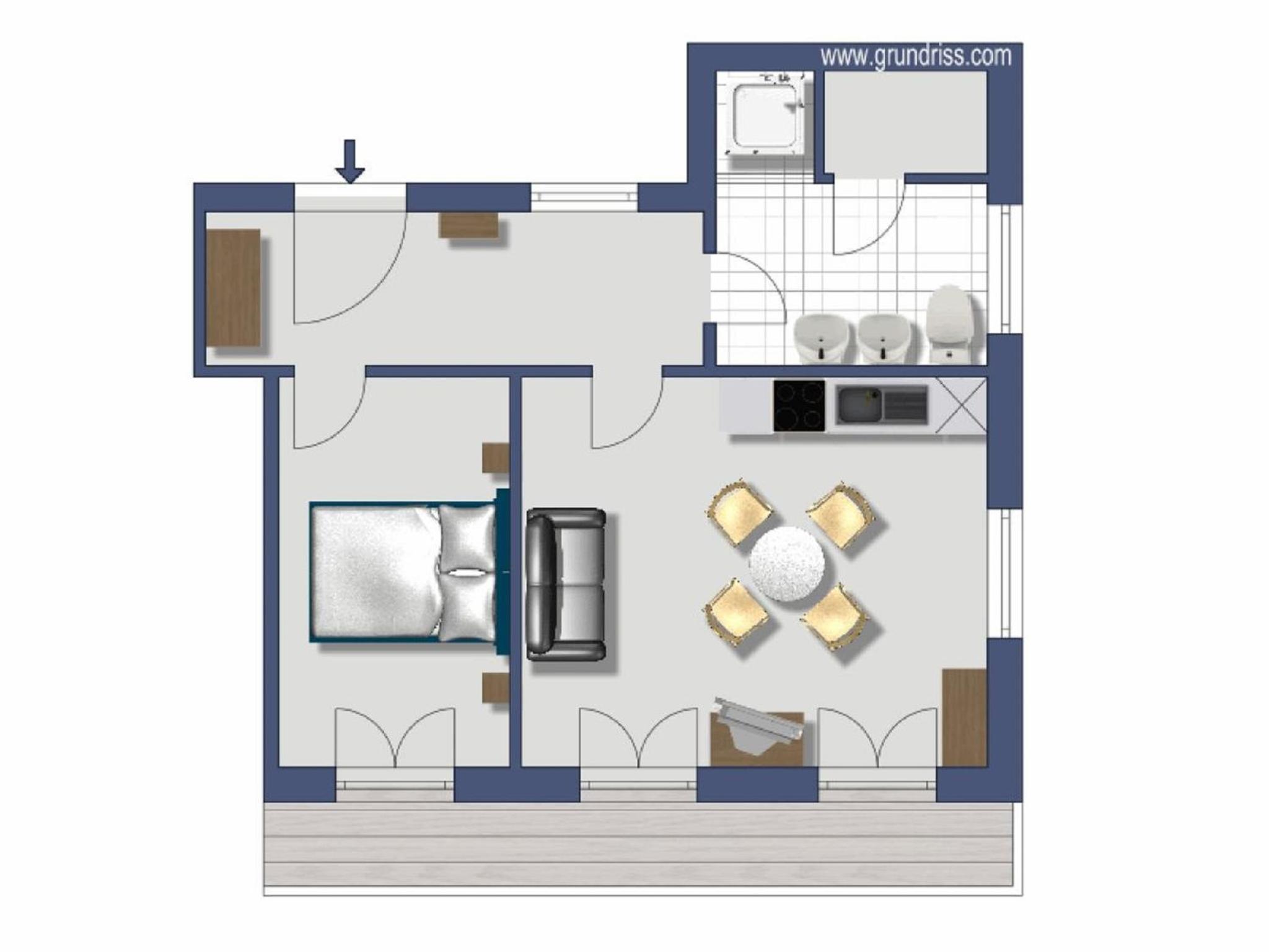 One-Bedroom Apartment photo 2
